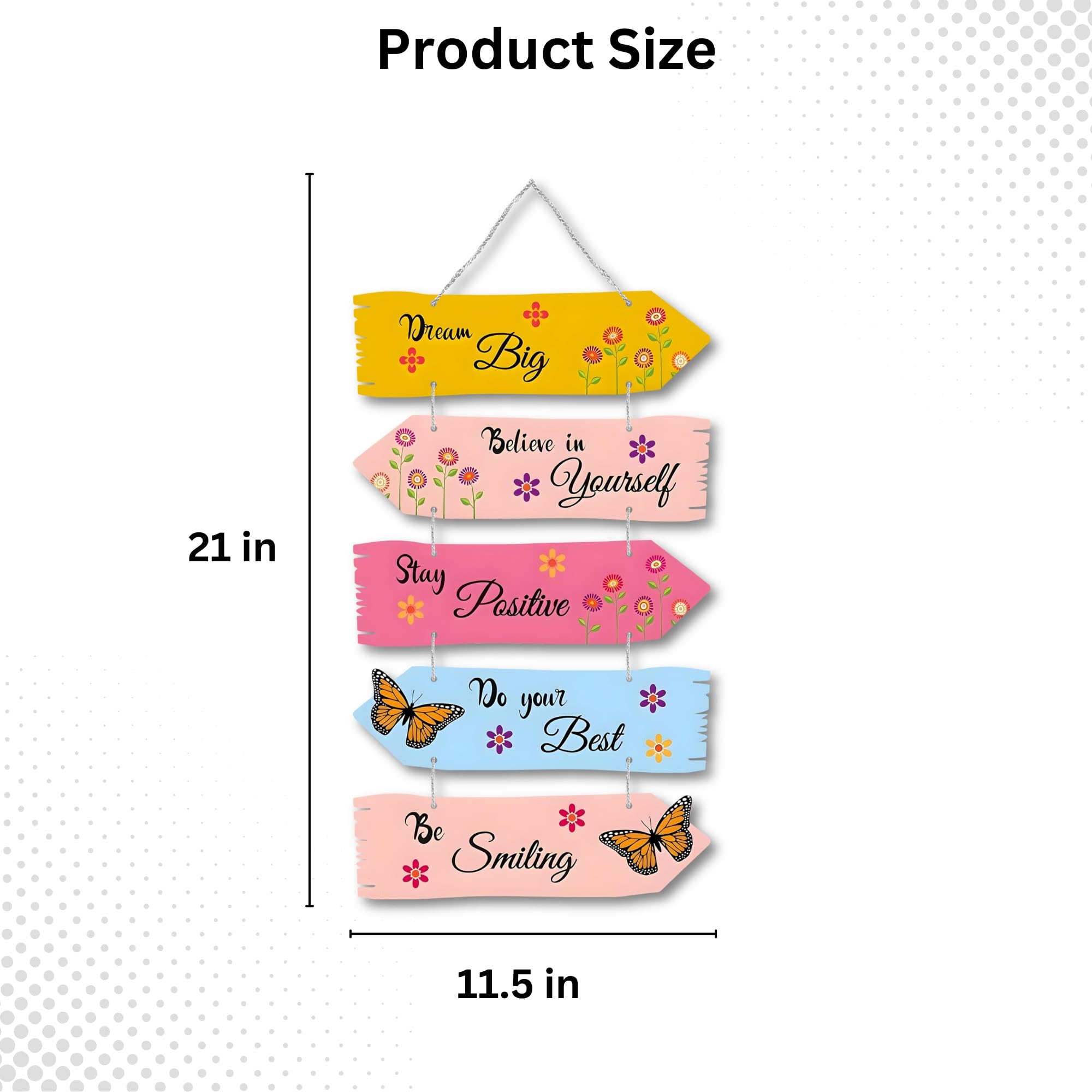 Regalocasila Dream Big Stay Positive Home Decorative Motivational Wall Art Wall Hanger For Living Room Gifts Wall Hangings For D