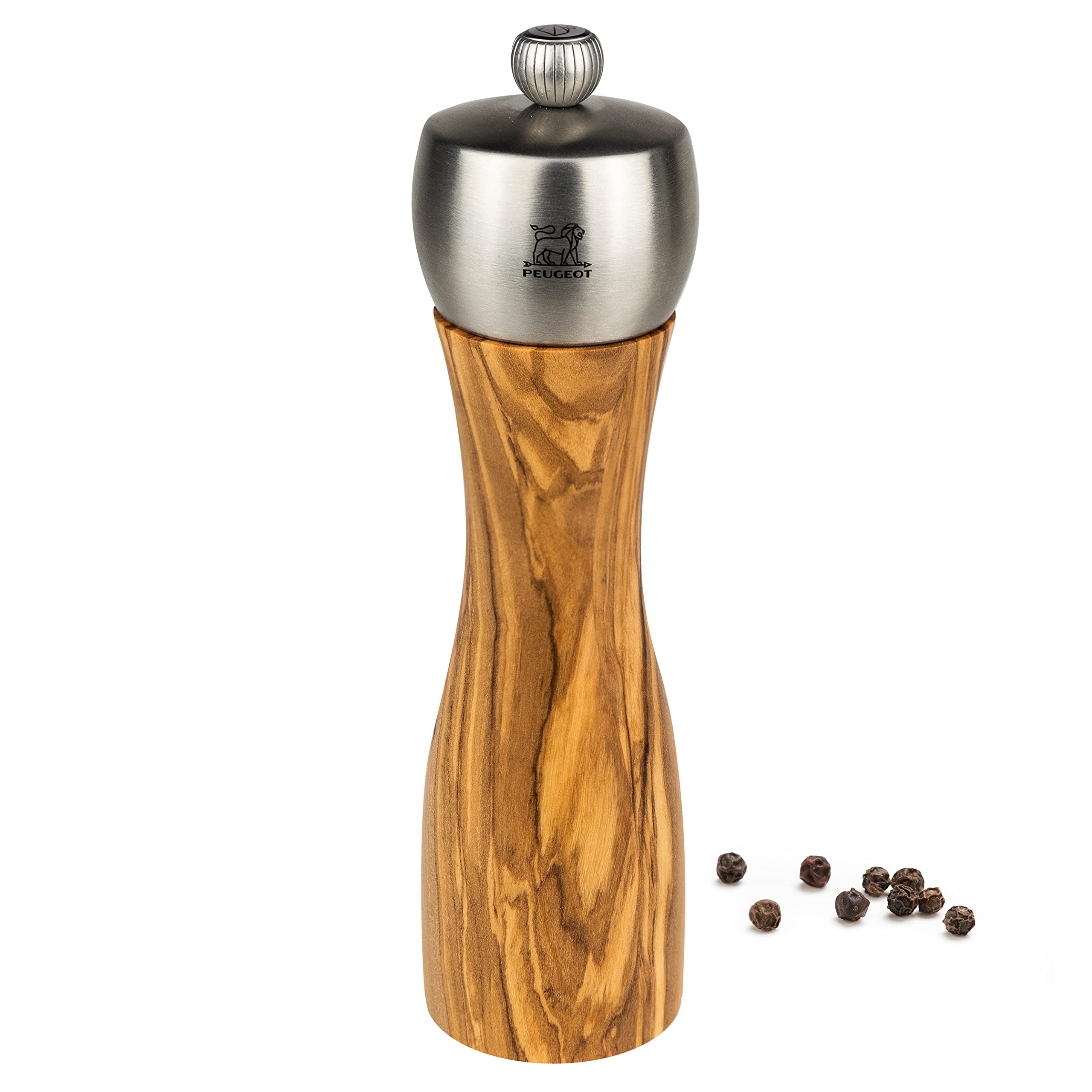 Peugeot Classic Fidji Pepper Mill, Olive Wood, 20 Cm