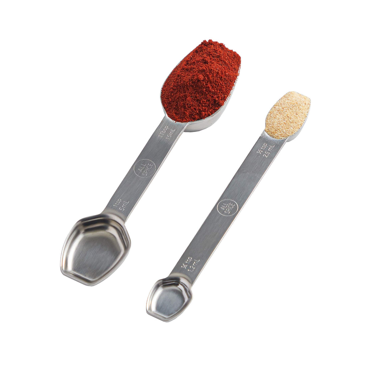 Double Spoon Allspice Stainless Steel Double Sided Measuring Spoon Set ...