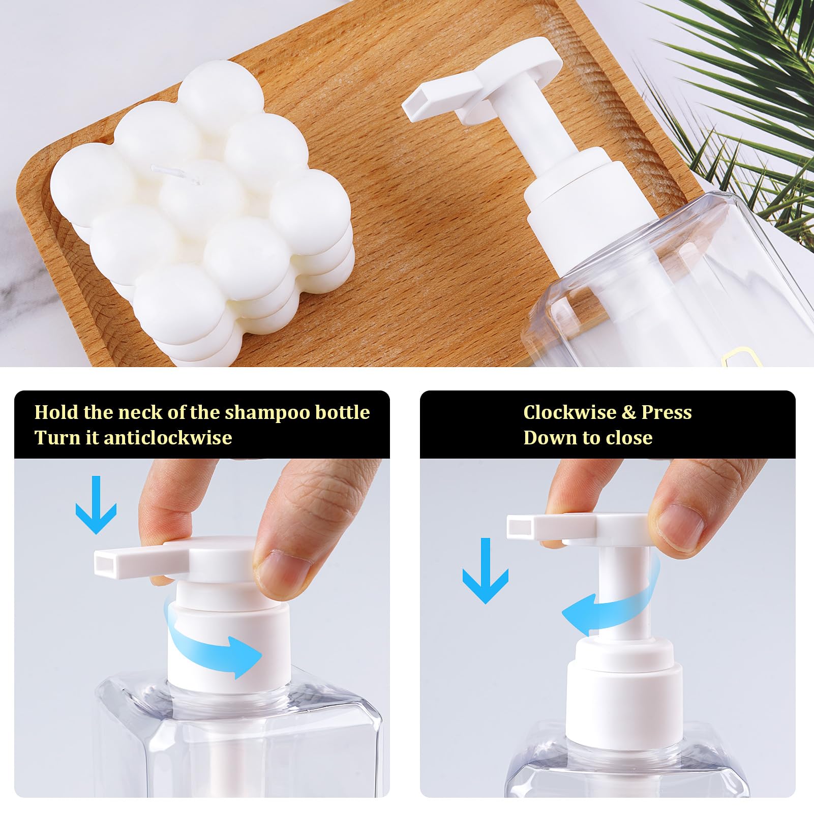 Shampoo And Conditioner Dispenser Shower Soap Bottles 3 Pack 550Ml/18.6Oz Refillable Shampoo Pump Bottle Dispenser Plastic Empty