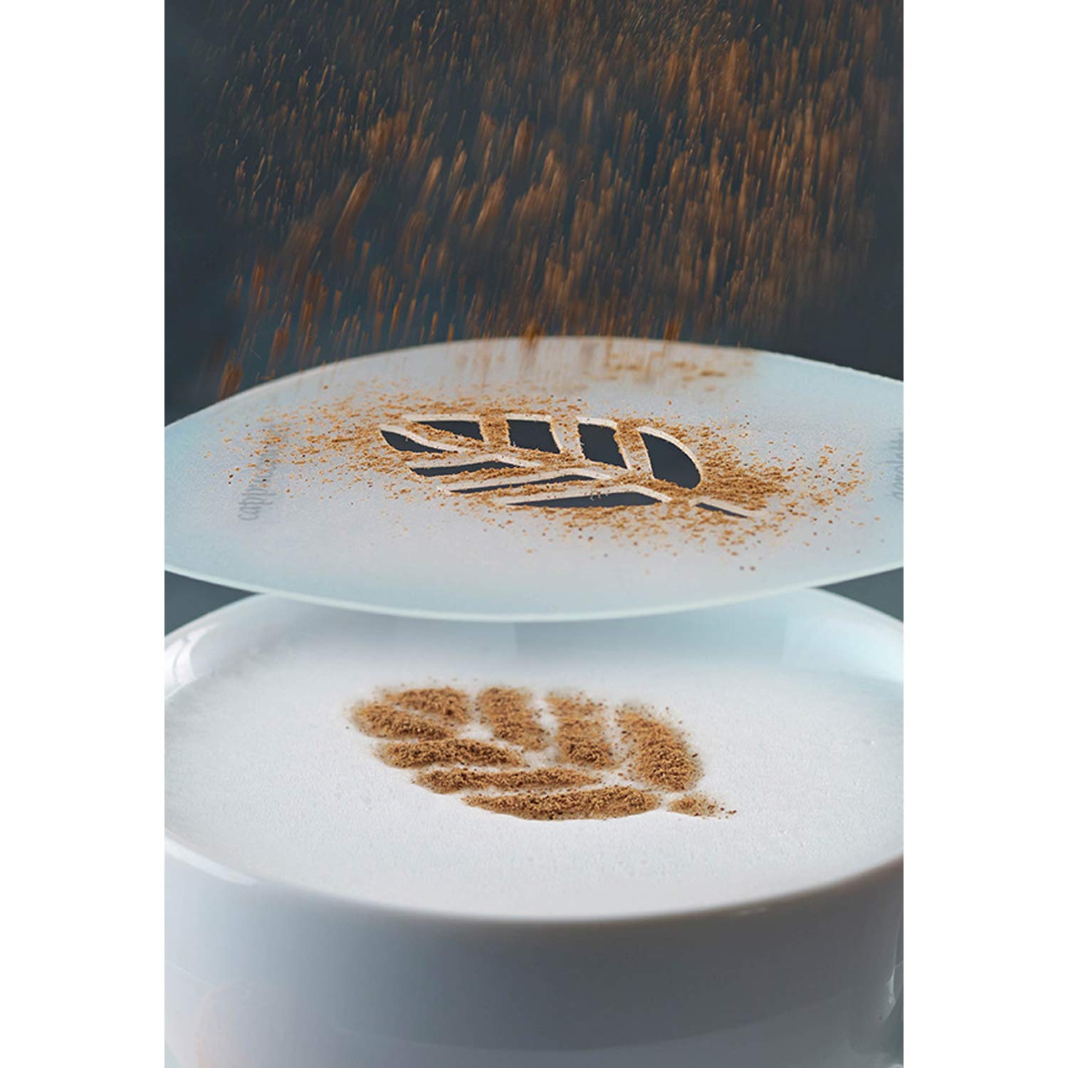 Aerolatte Cappuccino Stencil Set, For Latte Coffee Art, Set Of 6 Stencils