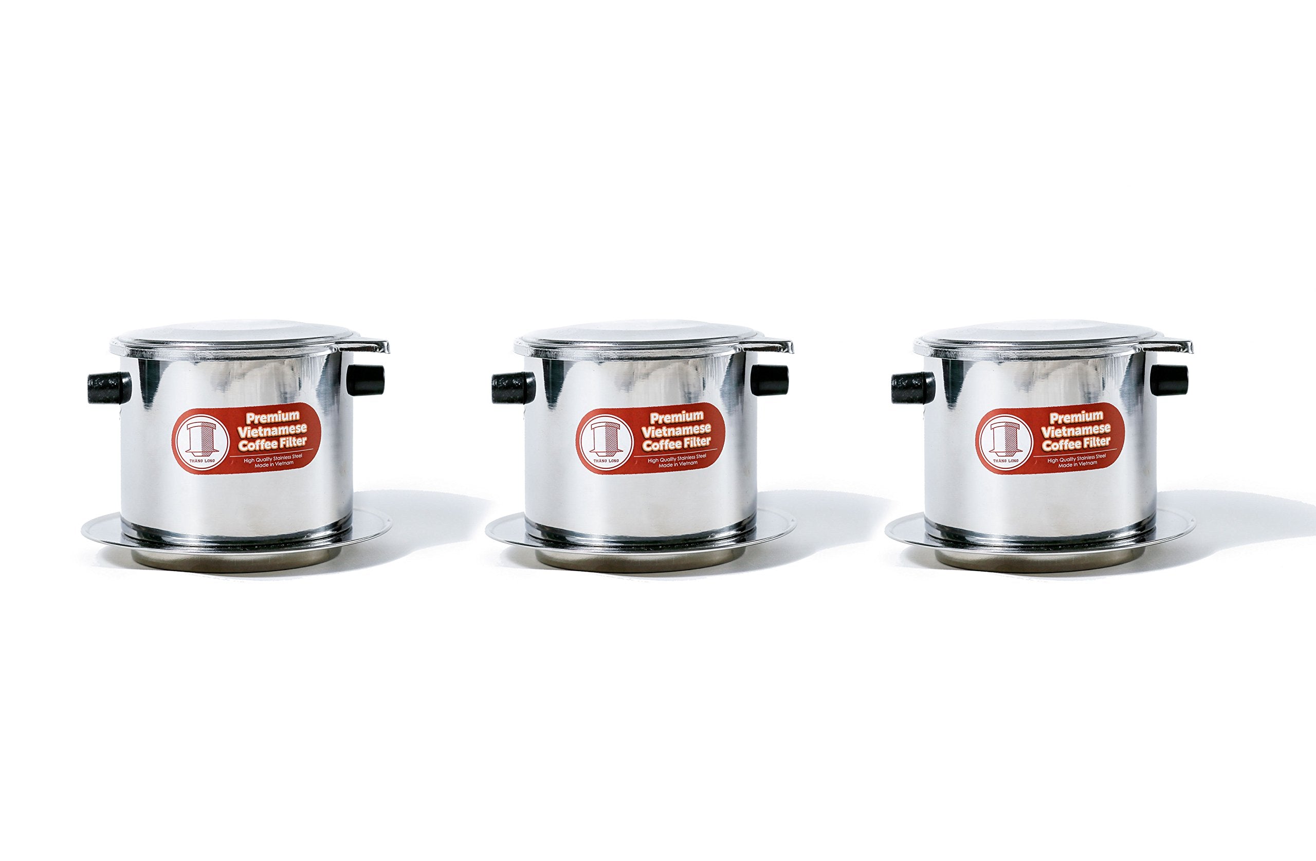 Thang Long 15 Ounce Vietnamese Phin Coffee Filters, Make Restaurant Quality Coffee At Home- 3 Pack