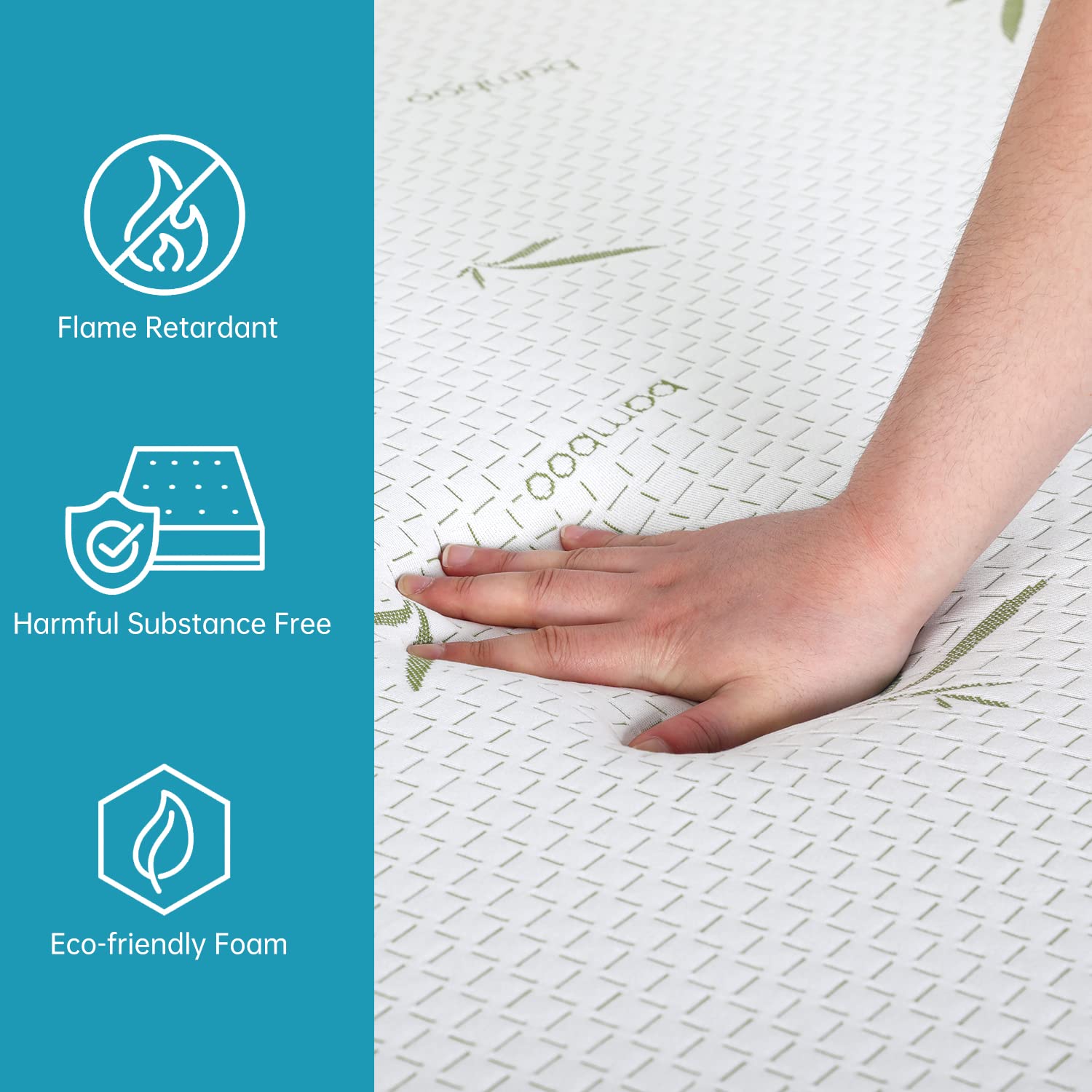 BestMassage 10 in Gel Memory Foam Mattress Mattresses for Cool Sleep & Pressure Relief Medium Firm Mattresses CertiPUR-US Certified/Bed-in-a-Box Twin