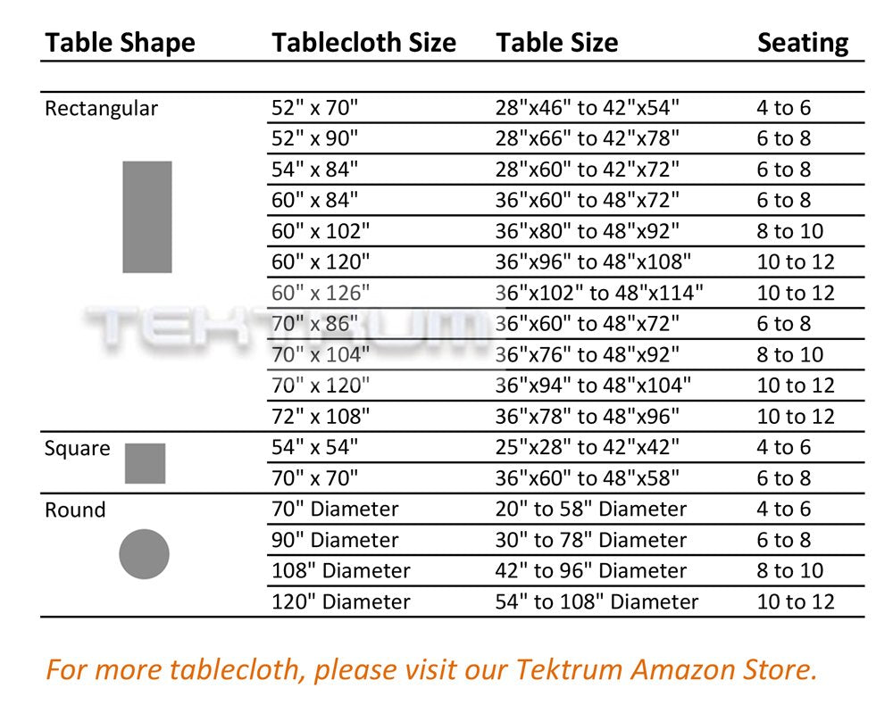 Tektrum 70 X 70 Inch 70''X70'' Square Polyester Tablecloth - Thick/Heavy Duty/Durable Fabric (Blue)