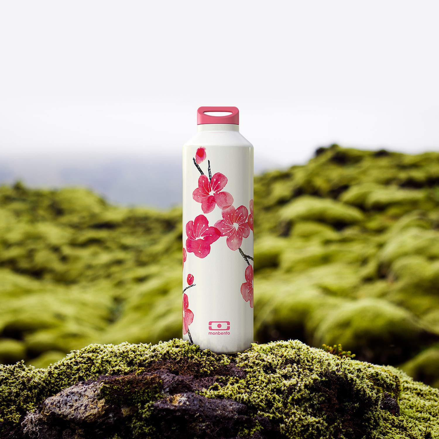 Monbento - Insulated Water Bottle Mb Steel Blossom 17 Oz - Stainless Steel - Leakproof - Infuser - Hot/Cold For Up To 12 Hours -