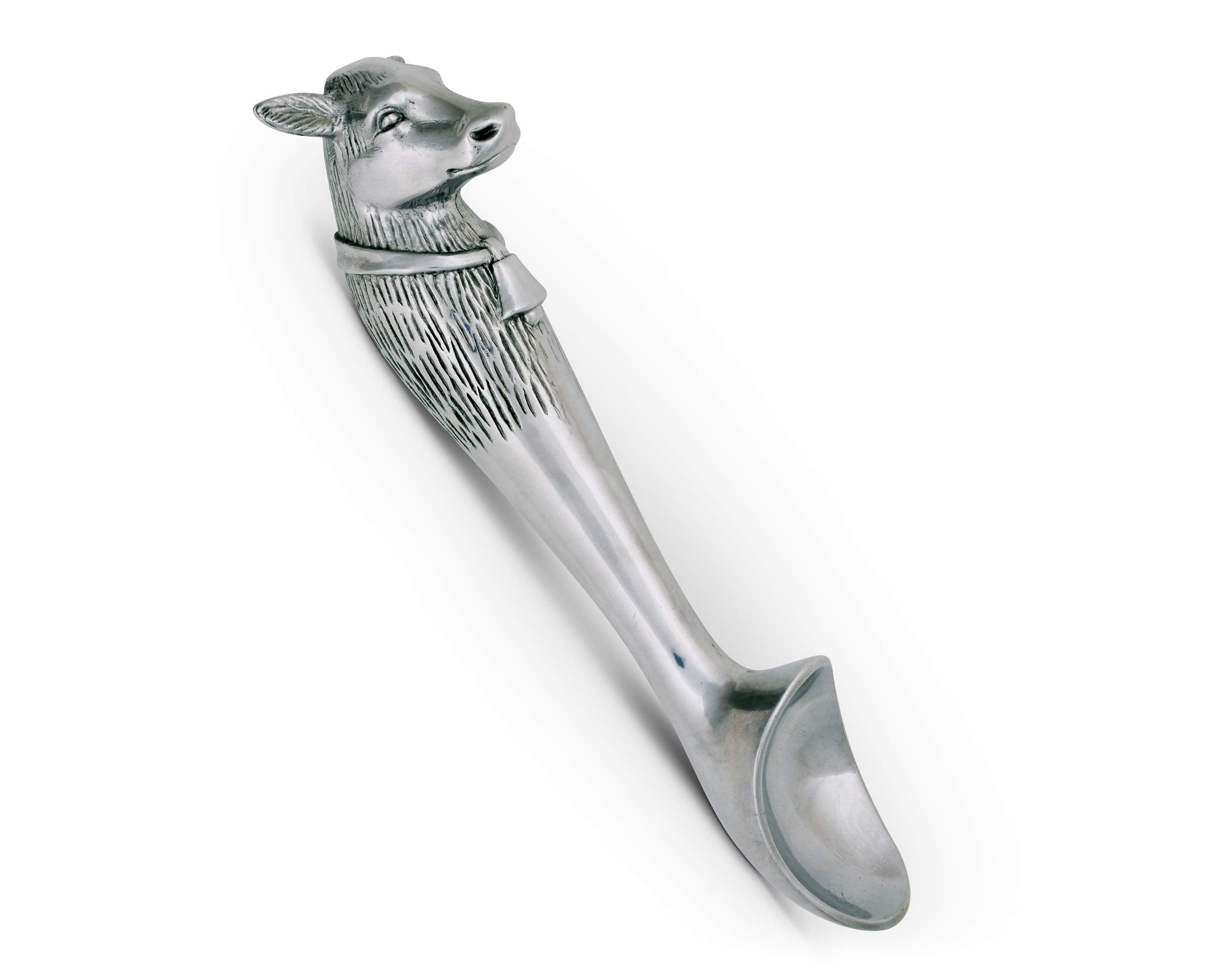 Arthur Court Designs Aluminum Cow Ice Cream Scoop 10 Inch Long