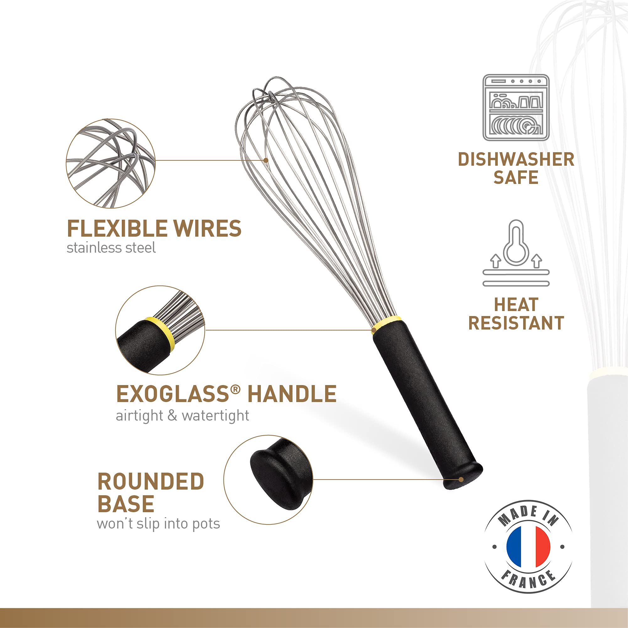 Matfer Bourgeat Piano Whisks, 15-3/4-Inch