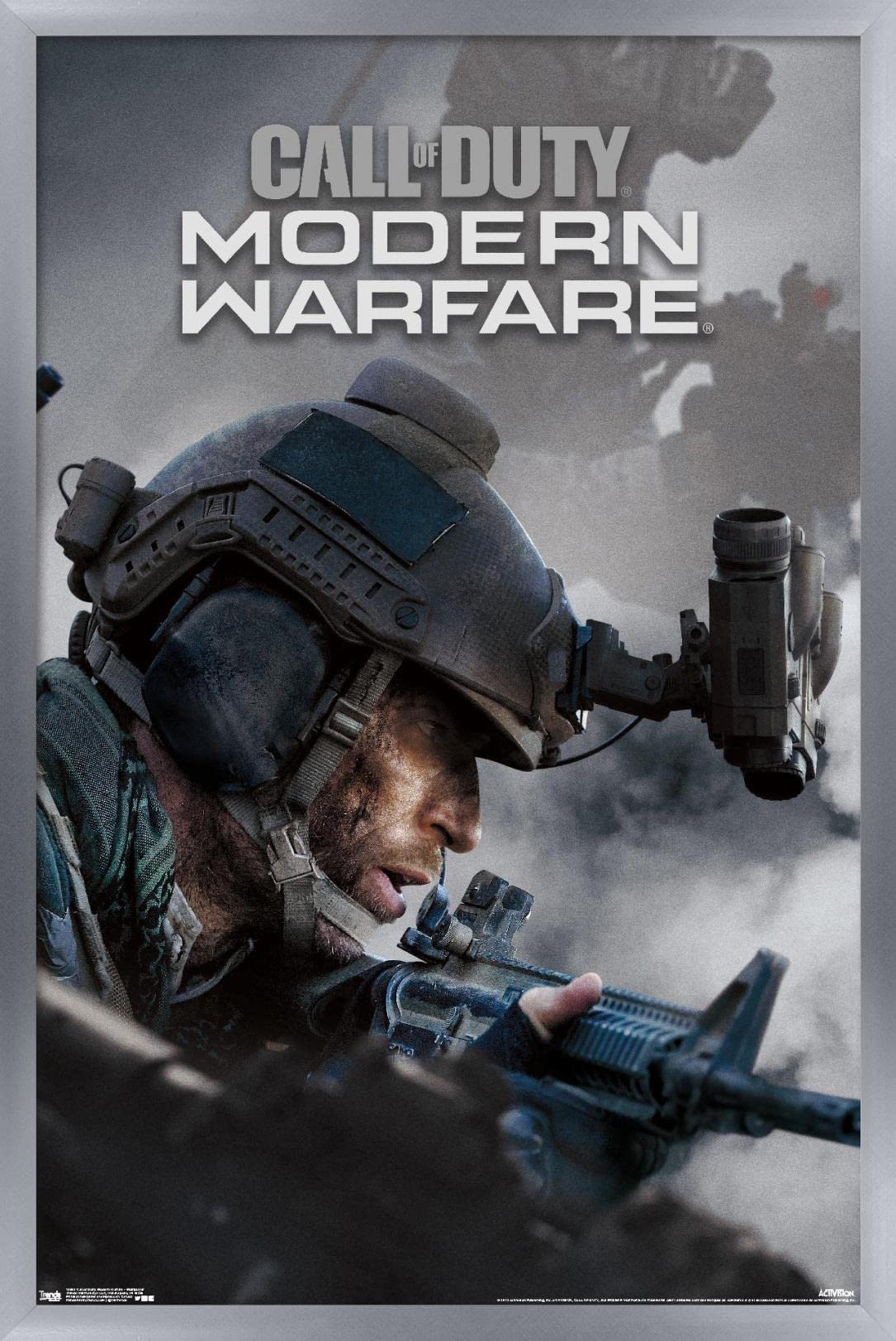 Trends International Call Of Duty: Modern Warfare - Multiplayer Wall Poster, 14.725'' X 22.375'', Silver Framed Version