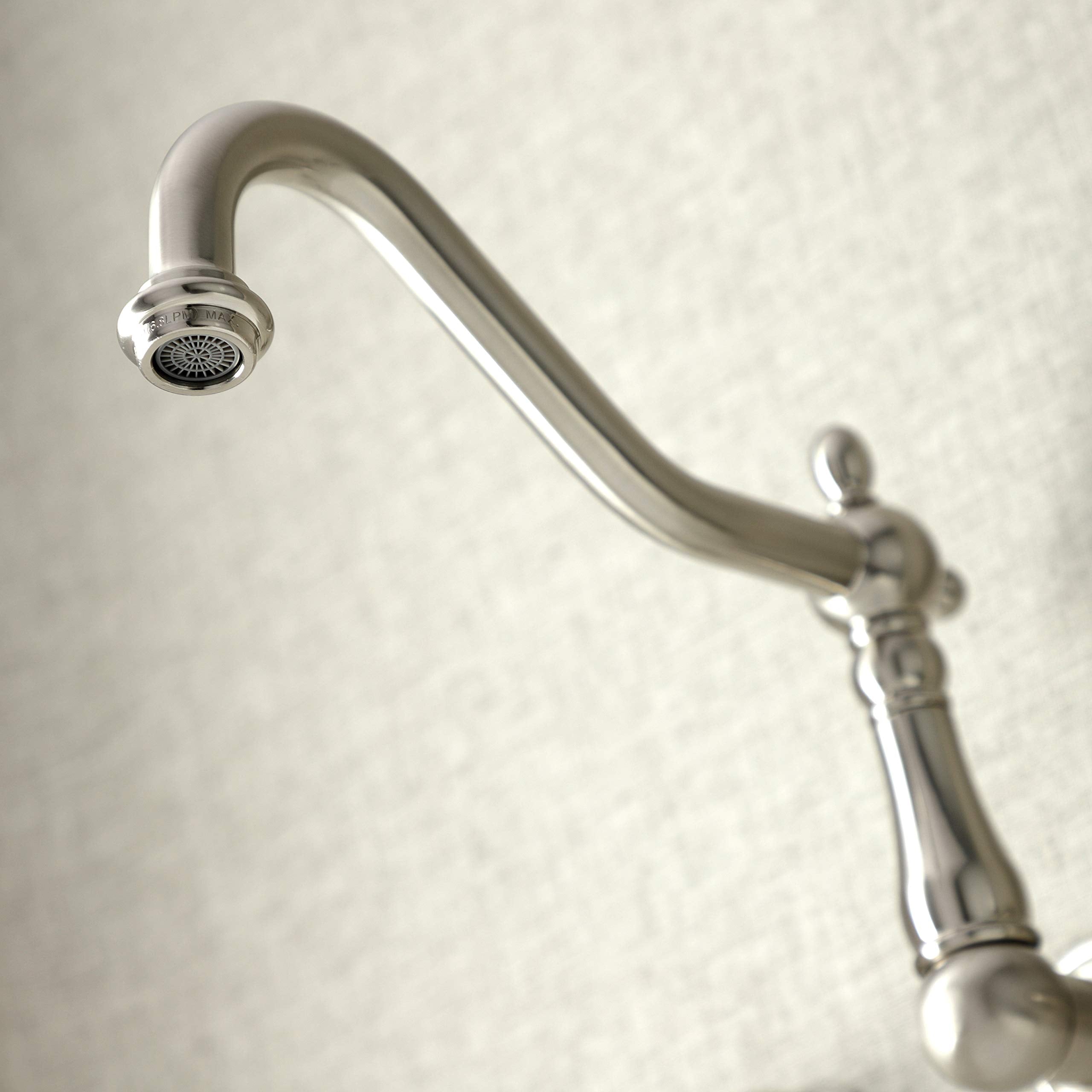 Kingston Brass KS1288PKL Duchess Wall Mount Kitchen Faucet  Brushed Nickel