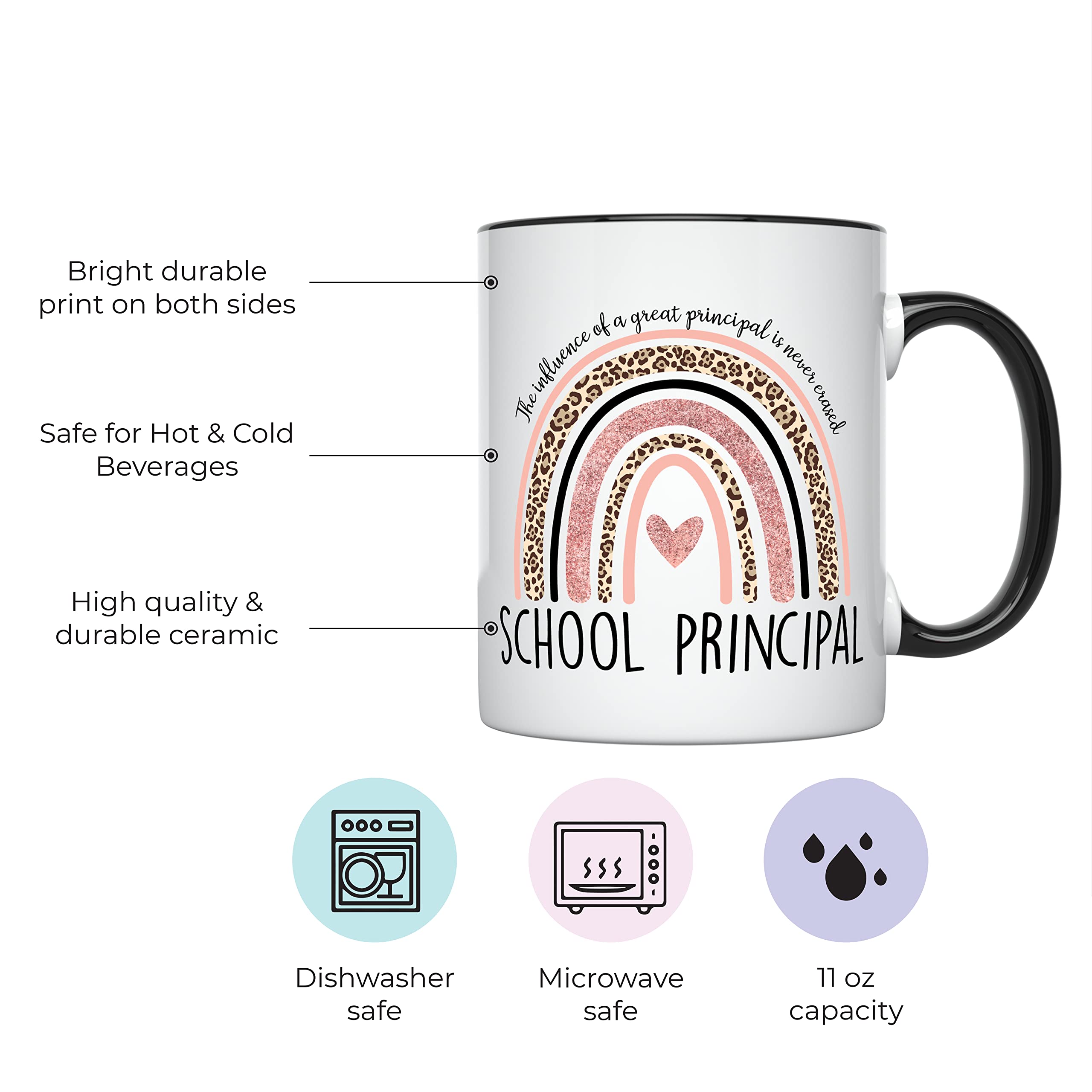 Younique Designs School Principal Mug, 11 Ounces, Principal Coffee Mug For Women, Principal Appreciation Cup, Elementary School