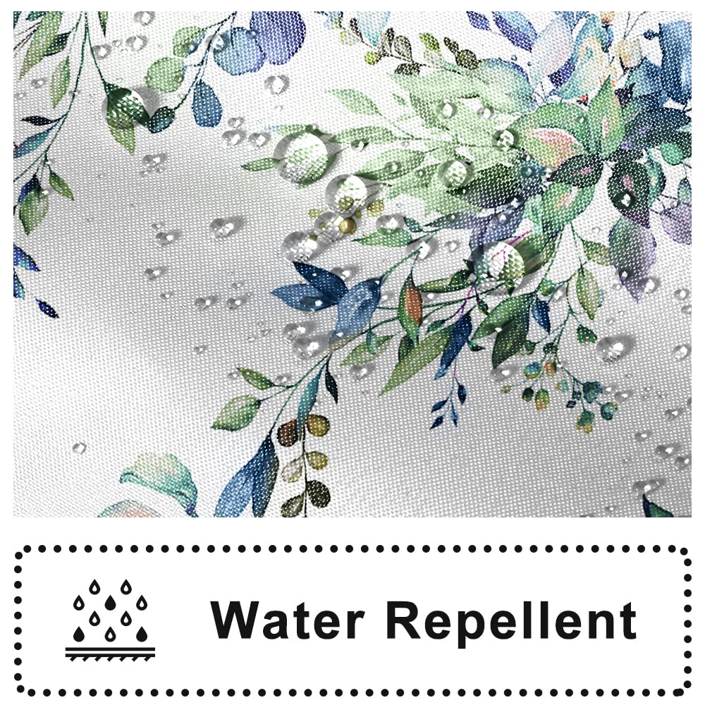 Ruelvth Small Stall Shower Curtain, Green And Blue Eucalyptus Shower Curtain For Bathroom Waterproof Fabric Spring Rv Shower Cur