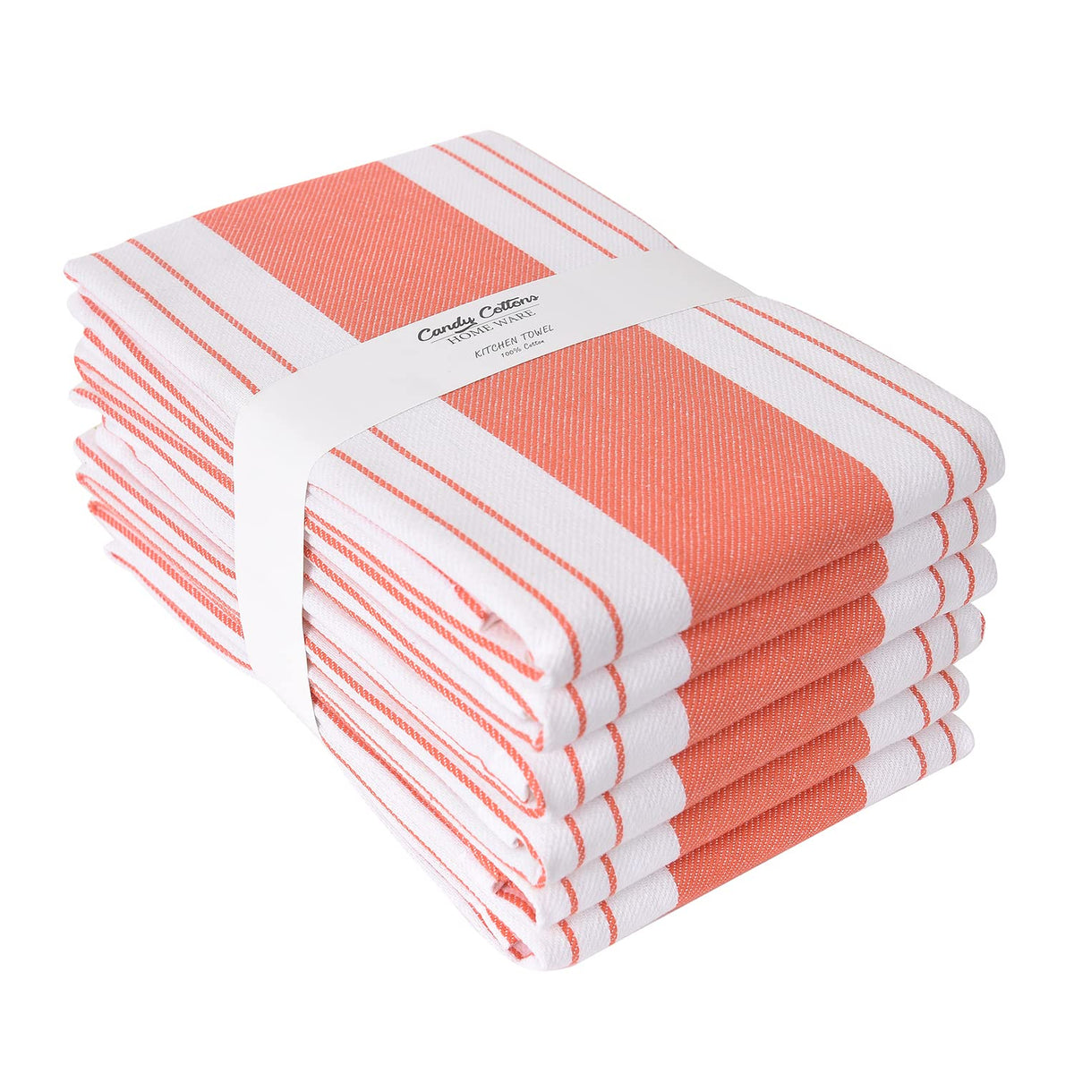 Candy Cottons Stripe Kitchen Towels Decor Mordern Design Centreband Tea Dish Towels Boho Stripe Absorbent Festive Gift Set Of 6