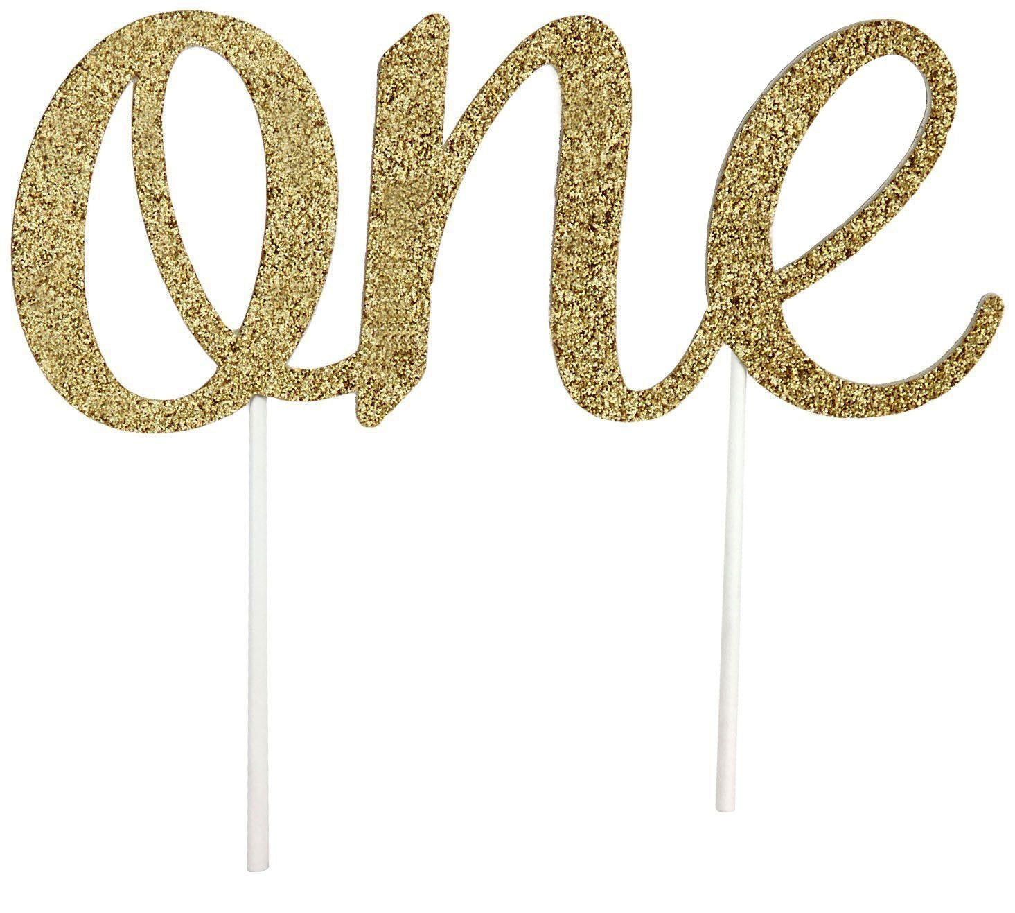 First Birthday Decoration Set For Girl- 1St Baby Girl Birthday Party, Stars Paper Garland, Gold Cake Topper ''One'', Pink Banner