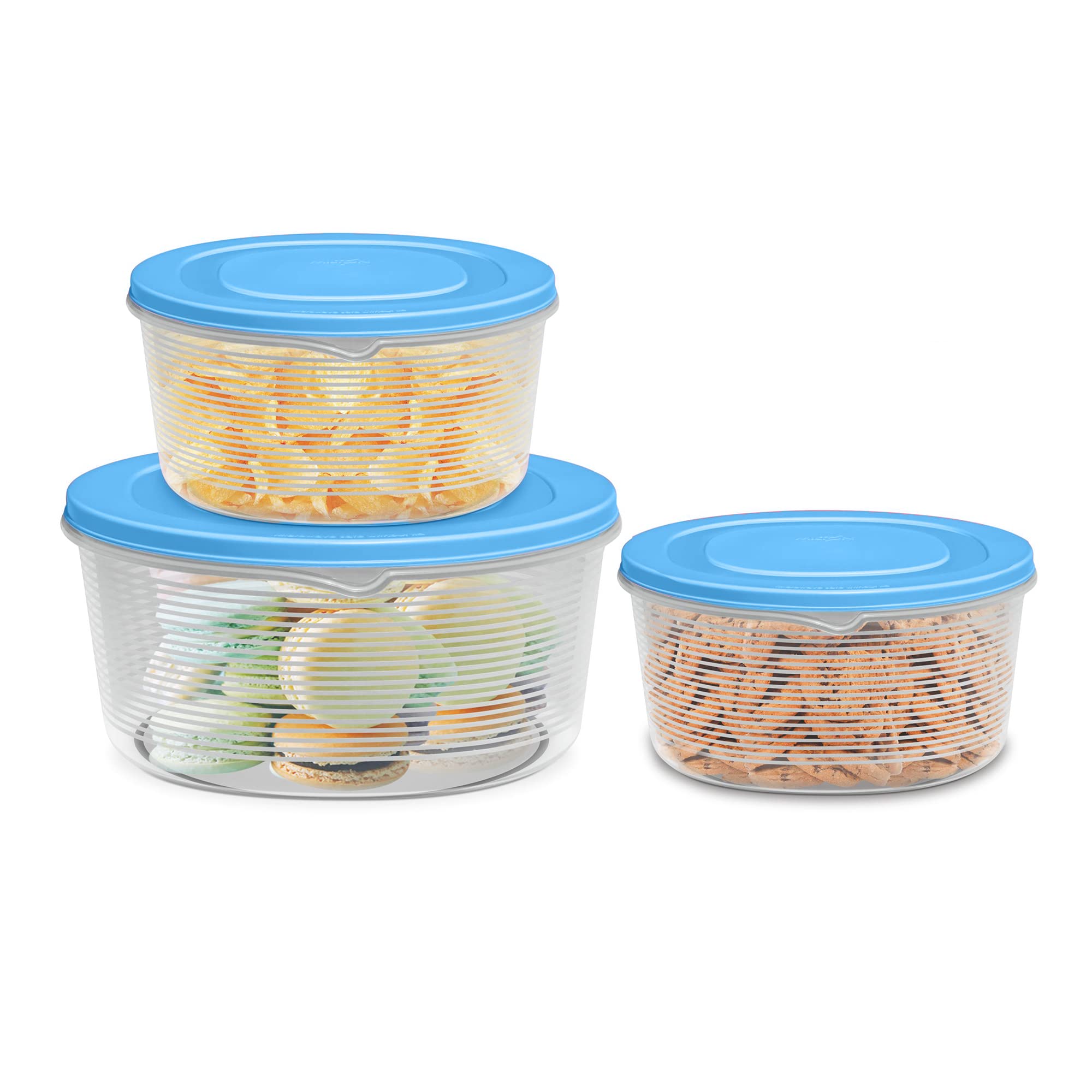 MILTON Store IT Plastic Container Set, 3Pieces, Blue