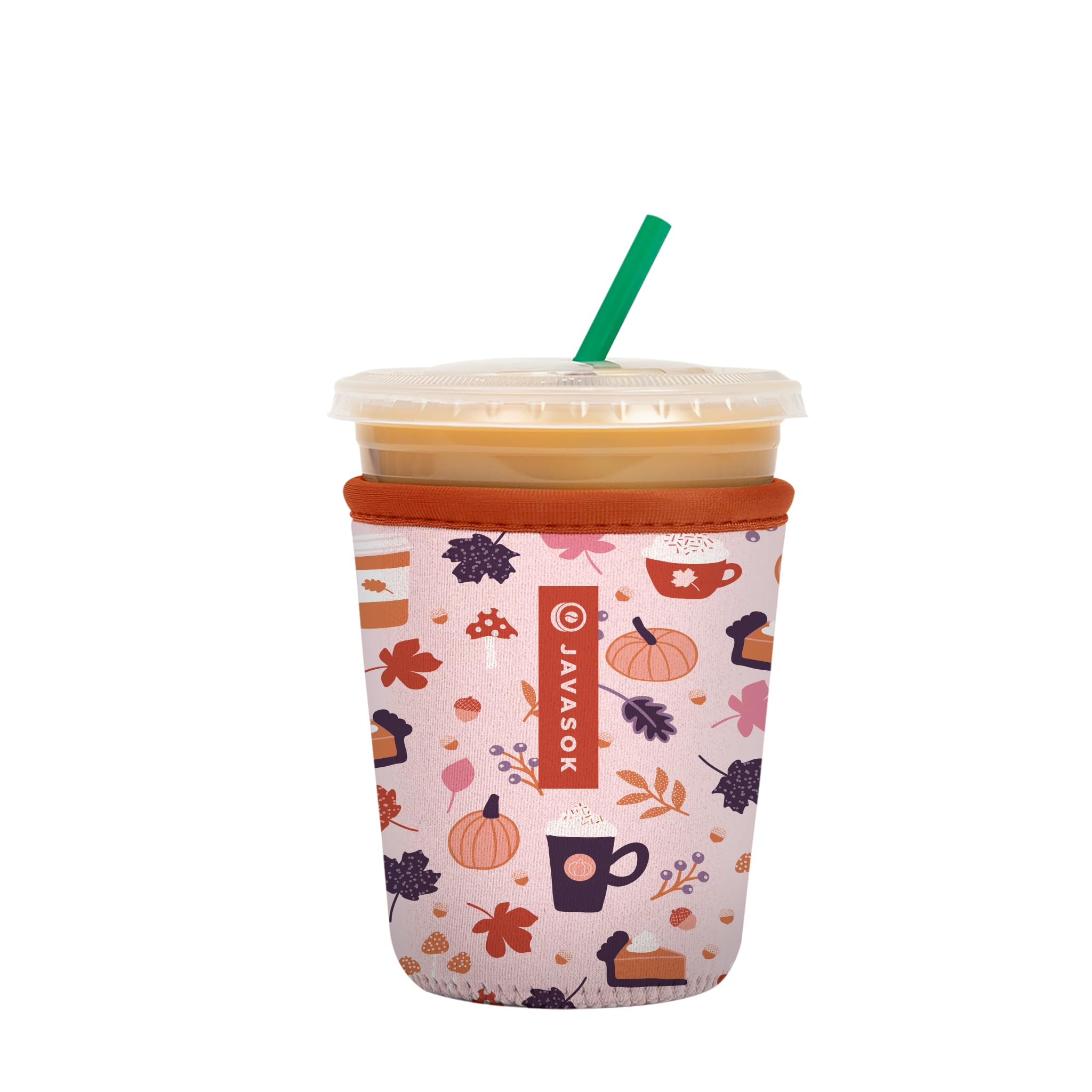 Sok It Java Sok Iced Coffee & Cold Soda Insulated Neoprene Cup Sleeve (PSL, Small: 16-20oz)