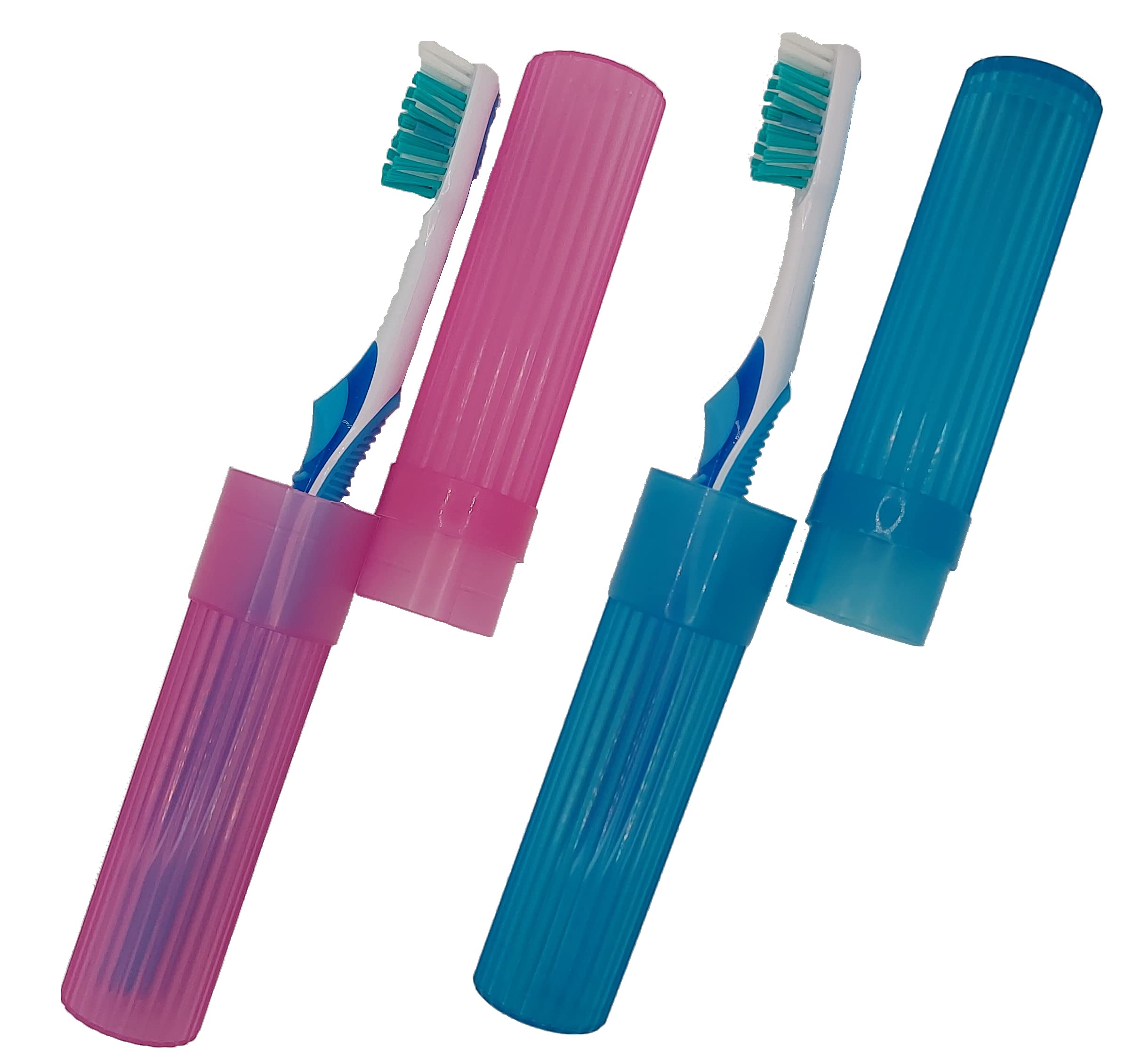 American Comb Toothbrush Holder (Blue & Pink) - Made In The Usa. W/Ventilation Holes.
