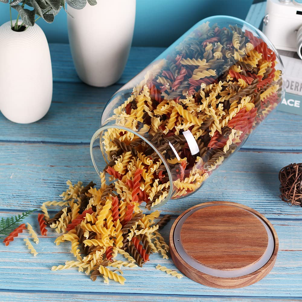 Leaves And Trees Y 1 Gallon Glass Jar With Airtight Lid And Anti-Skid Bottom For Dry Food Storage