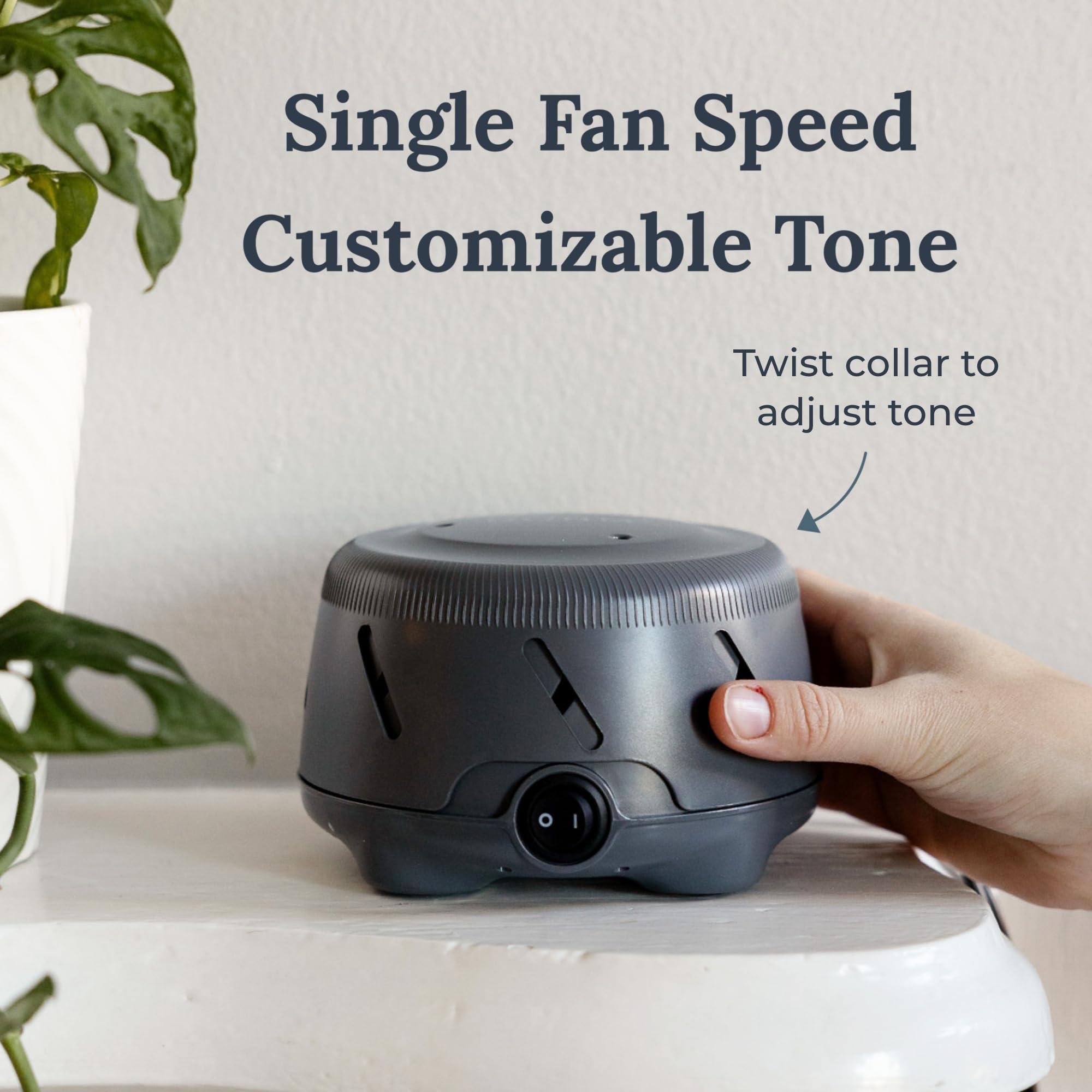 Yogasleep Dohm Uno White Noise Sound Machine  Fan-Based Natural Calming Pink Noise for Office Privacy  Sleep Aid & Meditation. Adjustable Tone & Noise Canceling for Travel  Baby & Adults (Charcoal)