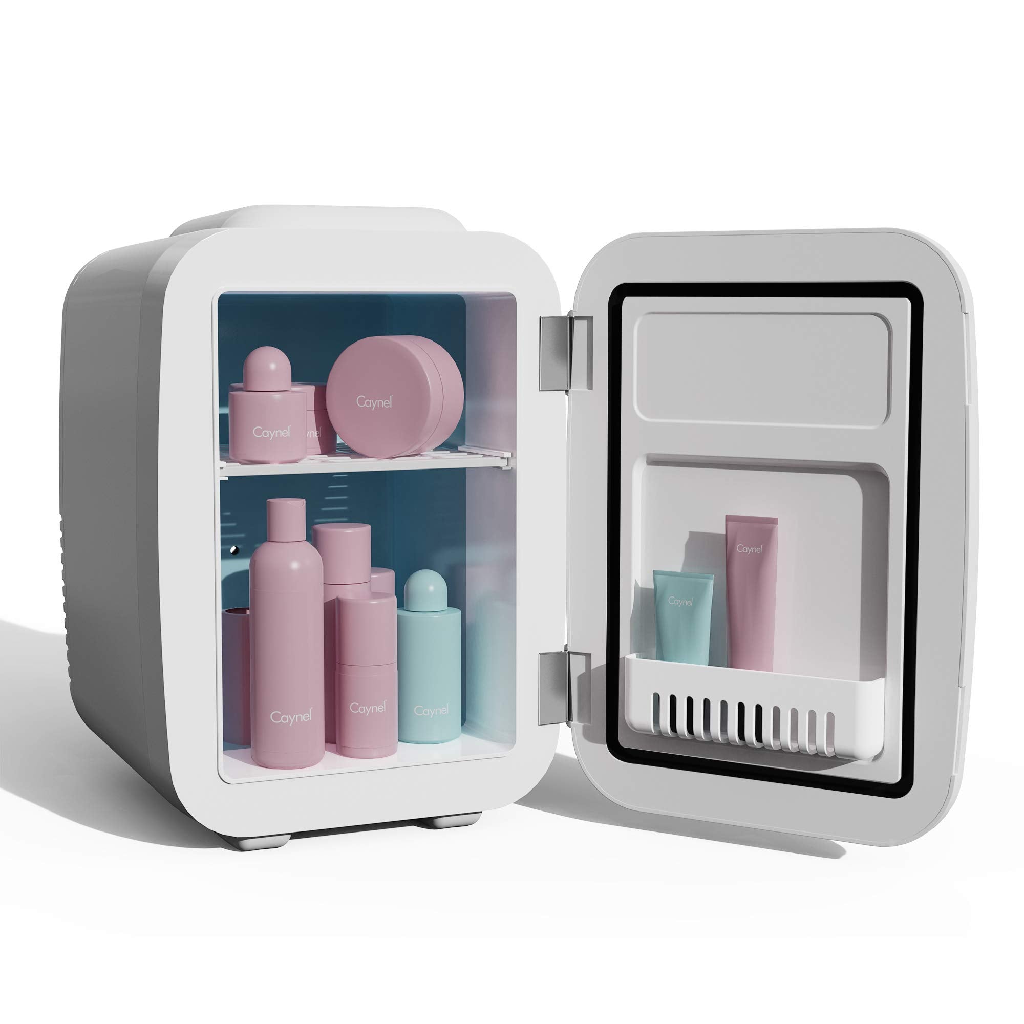 Caynel Mini Fridge Cooler And Warmer, (4Liter / 6Can) Portable Compact Personal Fridge, Ac/Dc Thermoelectric System, 100% Freon-