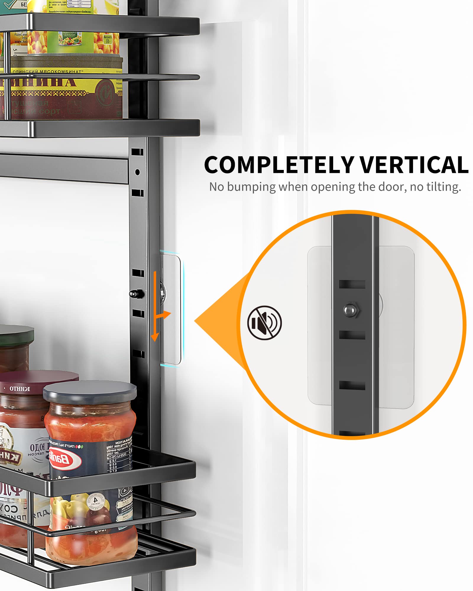 Moforoco 9-Tier Over The Door Pantry Organizer, Pantry Organization And Storage, Black Hanging Basket Wall Spice Rack Seasoning