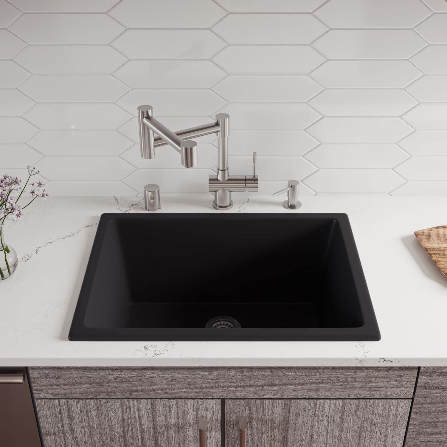 Alfi Brand Ab2418Ud-Bm Kitchen Sink, Black Matte