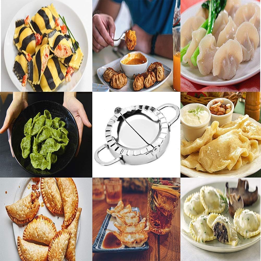 Stainless Steel Dumpling Ravioli Maker Press,Auam 2 Pack Pierogi Mold - Wonton Mould, Easy-Tool For Dumpling Wrapper Dough Stamp