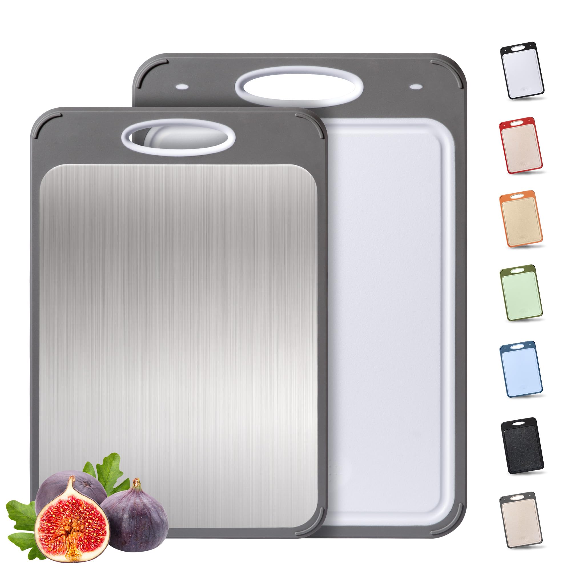 2 in 1 Stainless Steel Cutting Board with Handle 2 Packs Father Day Parents Papa Stepdad Pappy Poppy Pawpaw Who Want Nothing Eve