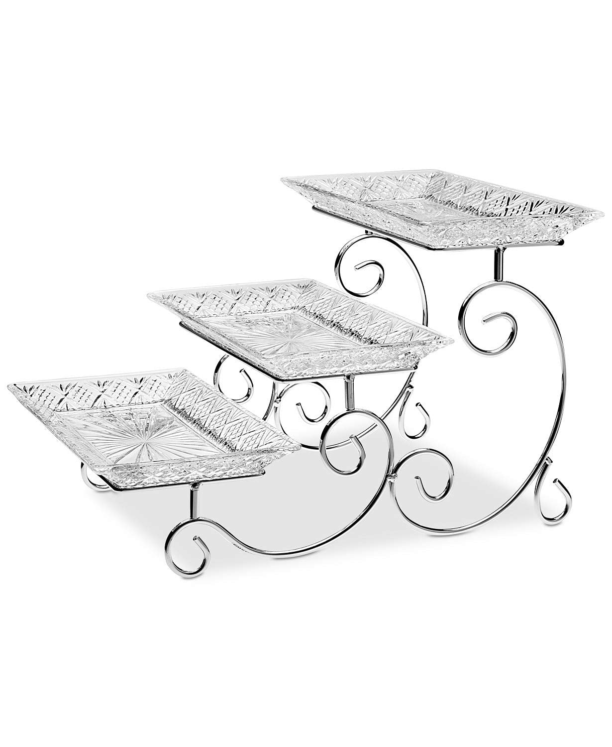 Godinger Dublin 3- Tiered Serving Stand for party and Event Dessert and Food Display Server