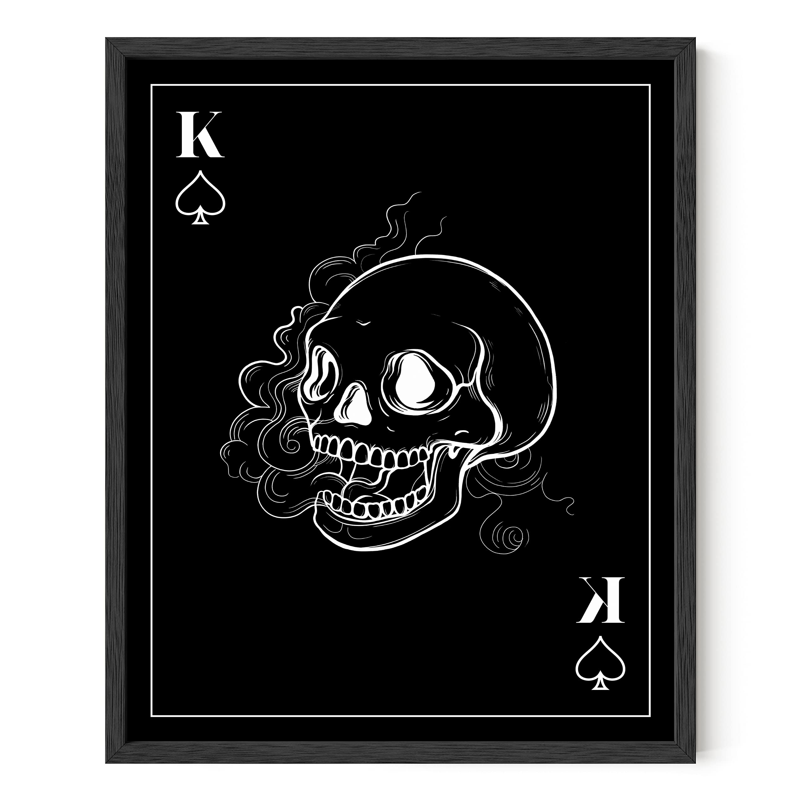 Haus And Hues Skull Wall Art - Skull Wall Decor Halloween Art, Skull Poster Halloween Wall Art, Skull Art Creepy Wall Art Hallow