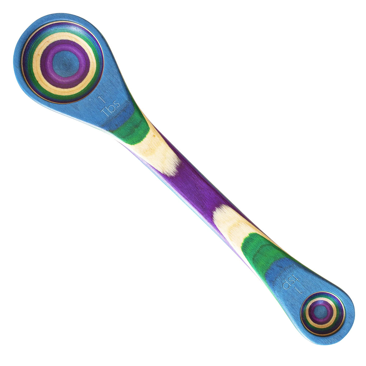 Baltique Mumbai Collection 2-In-1 Wooden Measuring Spoon With Tablespoon And Teaspoon Measurements