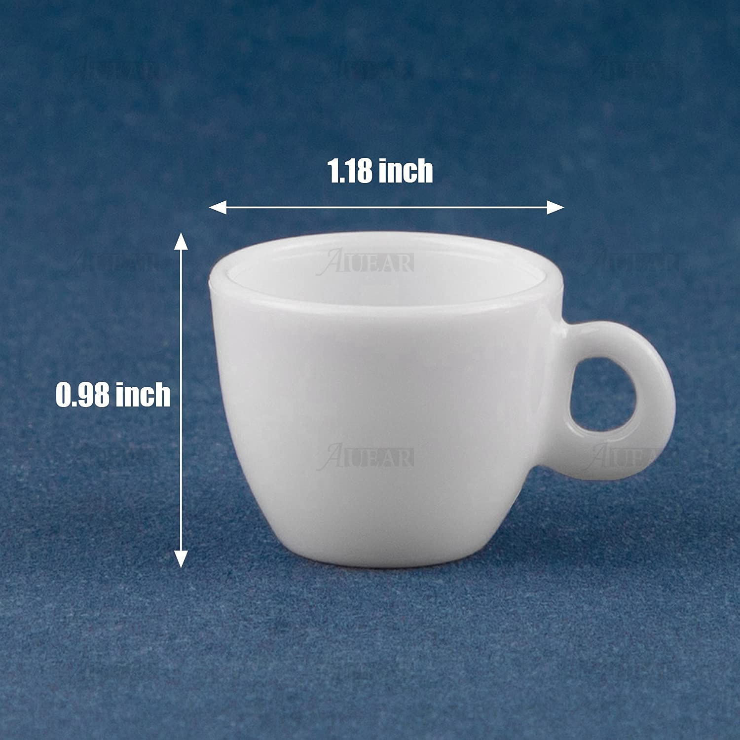 AUEAR, 20 Pack Mini Coffee Mug Tea Miniatures White Cup Food Kitchen Room Decoration Accessories