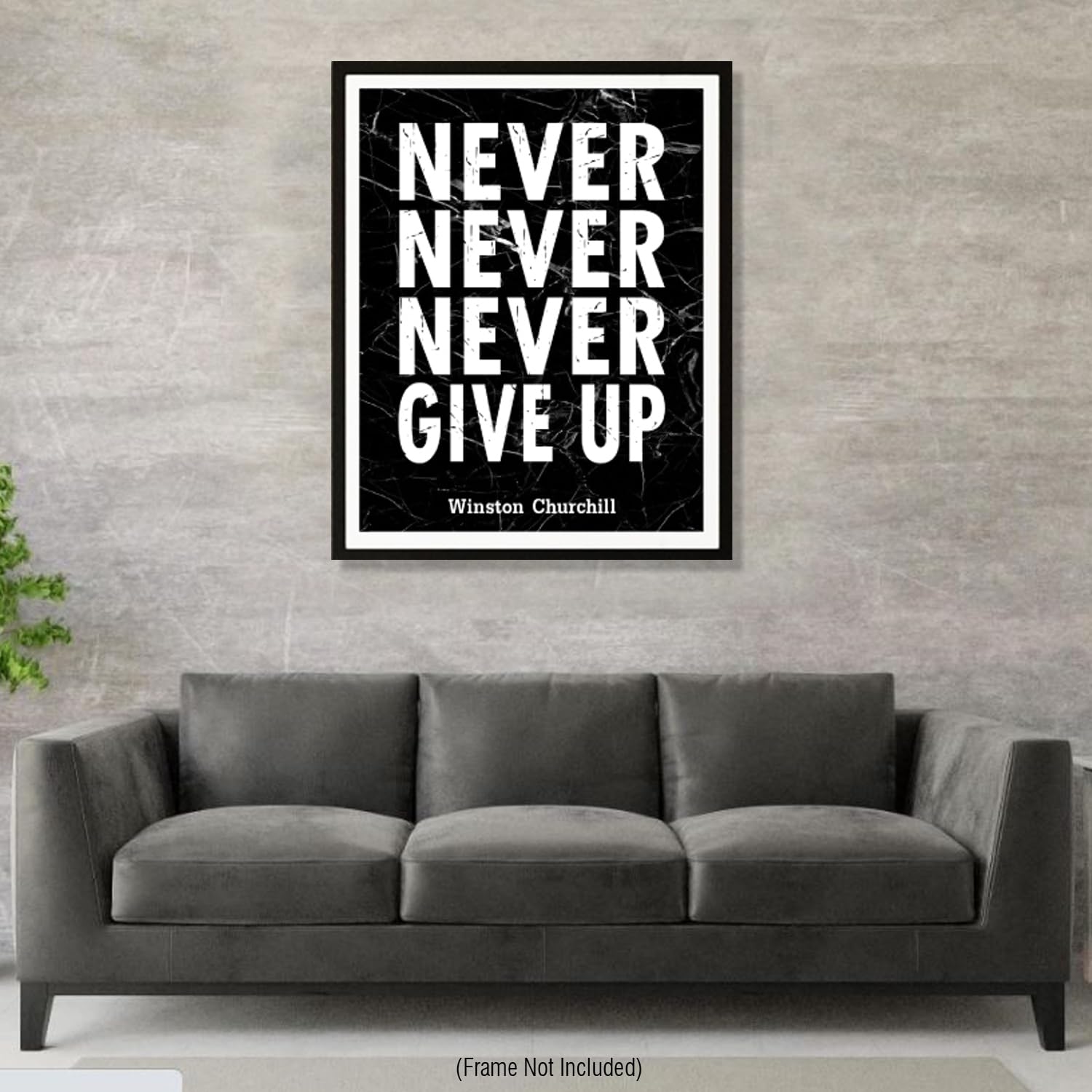 Mega Format Inspirational Wall Art Poster Prints Ready To Be Framed Never Give Up-Dreams Positive Quote Motivational Artwork Pic