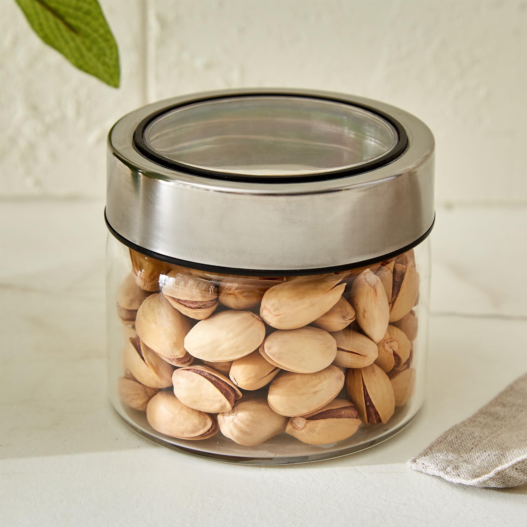 Home Centre |Palestine Lumina Borosilicate Glass Jar With Lid  220Ml|Food Storage|Storage And Containers|Containers And Jars|Tr