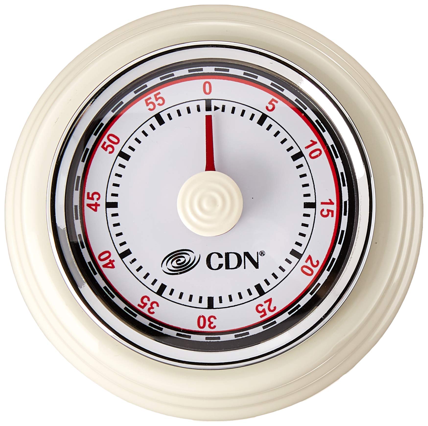 Cdn Compact 60 Min Mechanical Timer-White, White