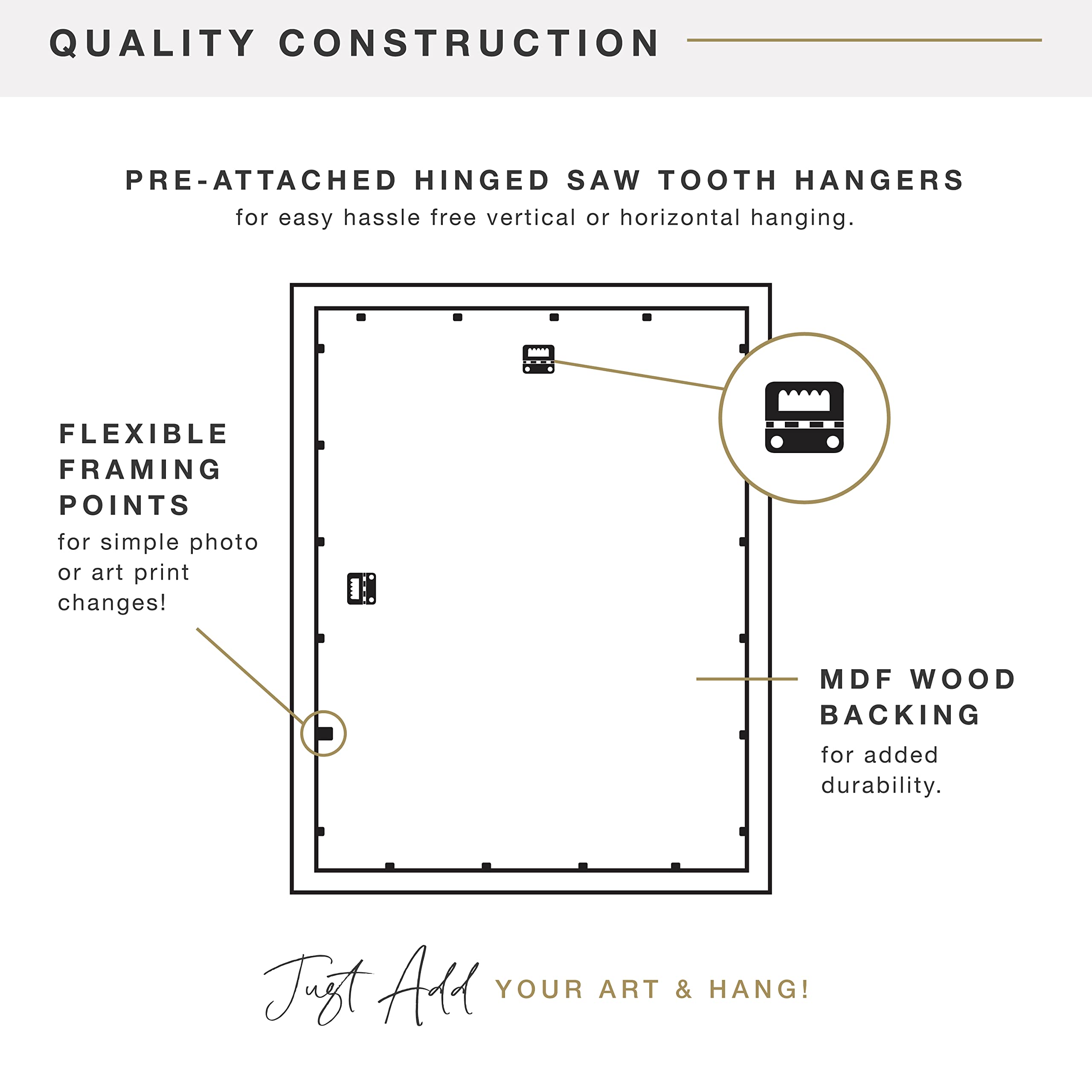 Mcs Trendsetter Poster Frame, Black, 11 X 17 In, 2 Pk