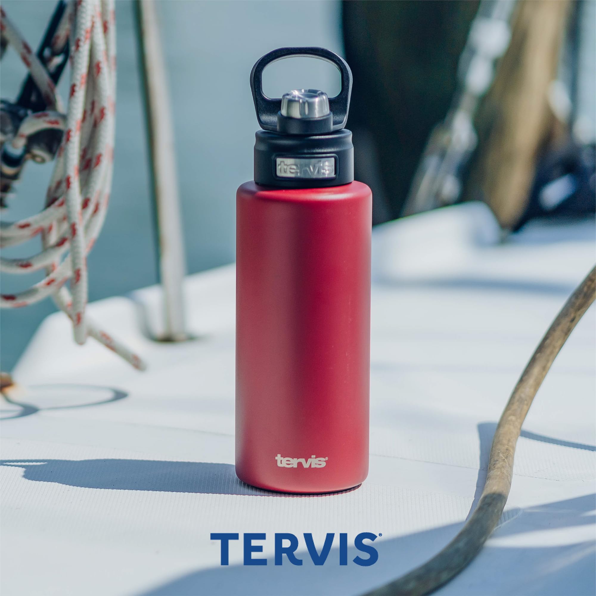 Tervis Blue Haze Tie Dye Triple Walled Insulated Tumbler Travel Cup Keeps Drinks Cold, 32Oz Wide Mouth Bottle, Stainless Steel