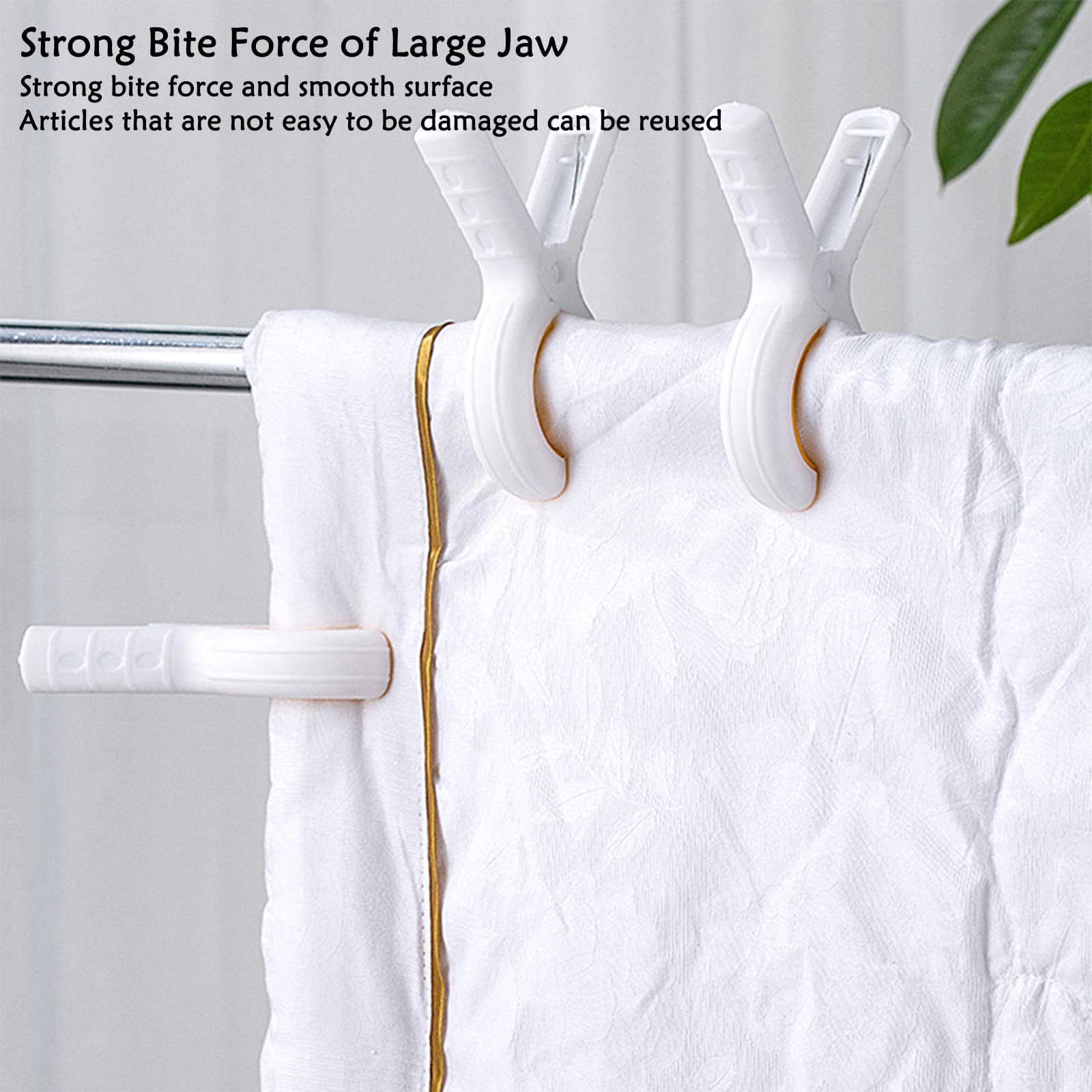 6Pcs Towel Clips For Sun Loungers Large Beach Towel Clips Strong Grip Clothes Pegs Non-Slip Towel Pegs For Sun Lounger Washing L