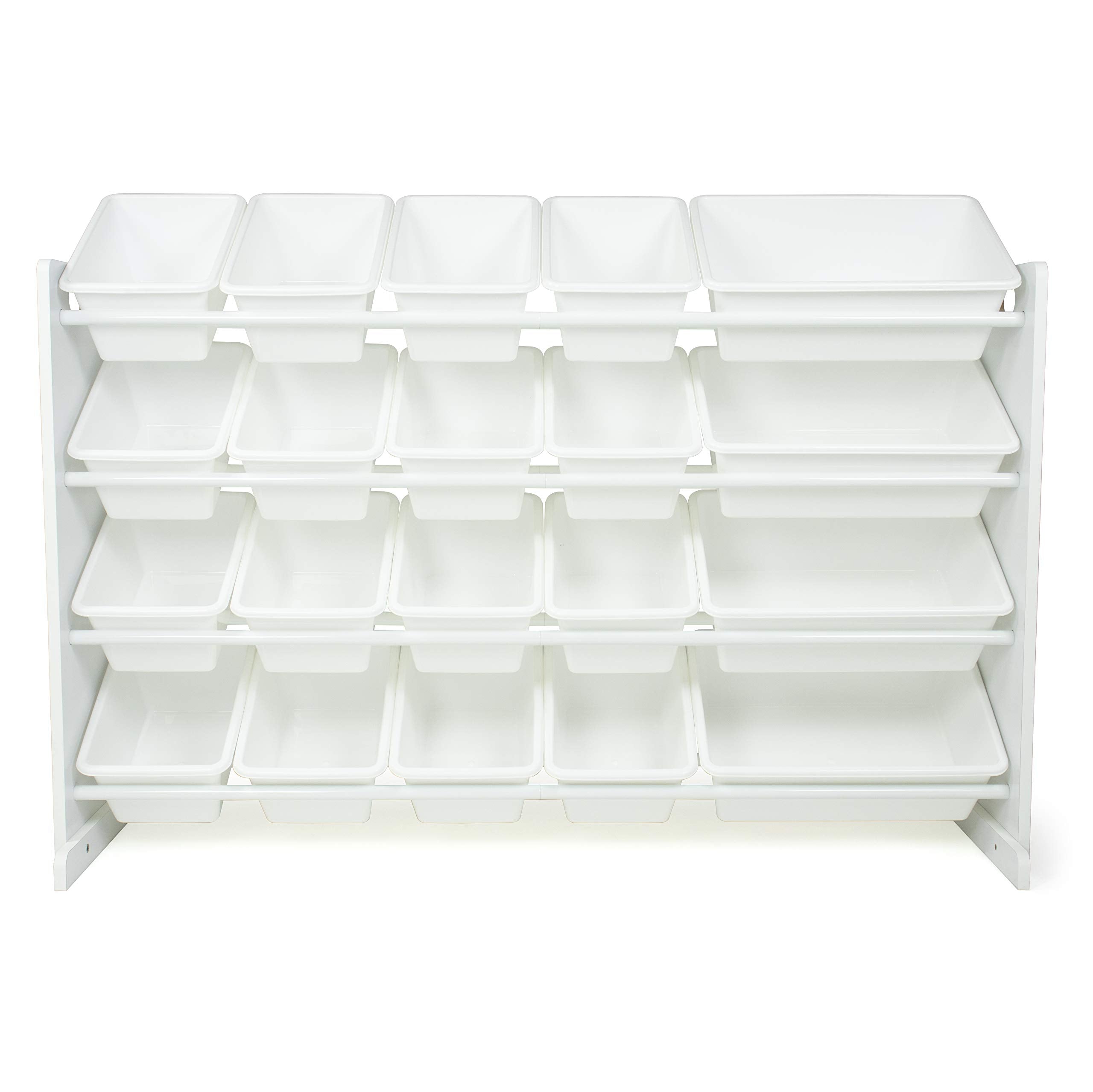 Humble Crew Extra Large Toy Organizer with 20 Storage Bins  White/White