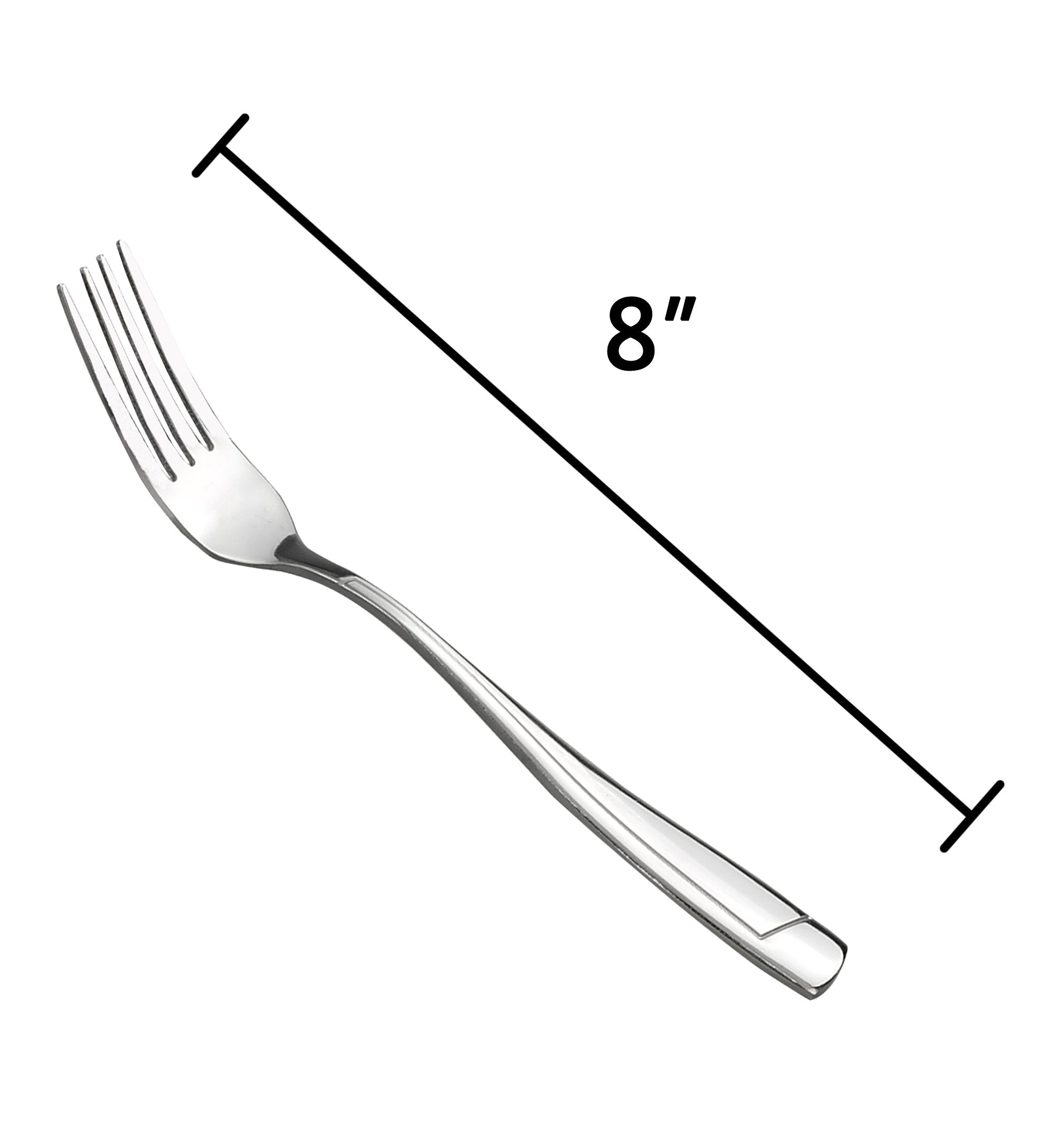 Cand 16-Piece Stainless Steel Dinner Forks, 8 Inch