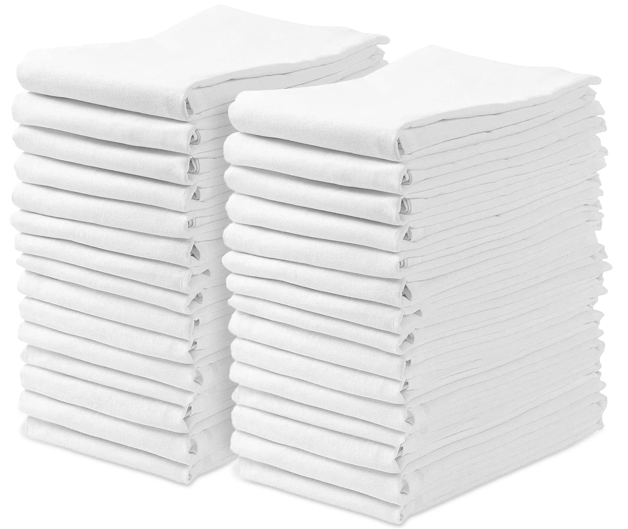 Avalon Flour Sack Towels Pack Of 30 Size 28X28 Inch - 100% Ring Spun Cotton, Highly Absorbent Dish Towels For Drying Dishes, Dur