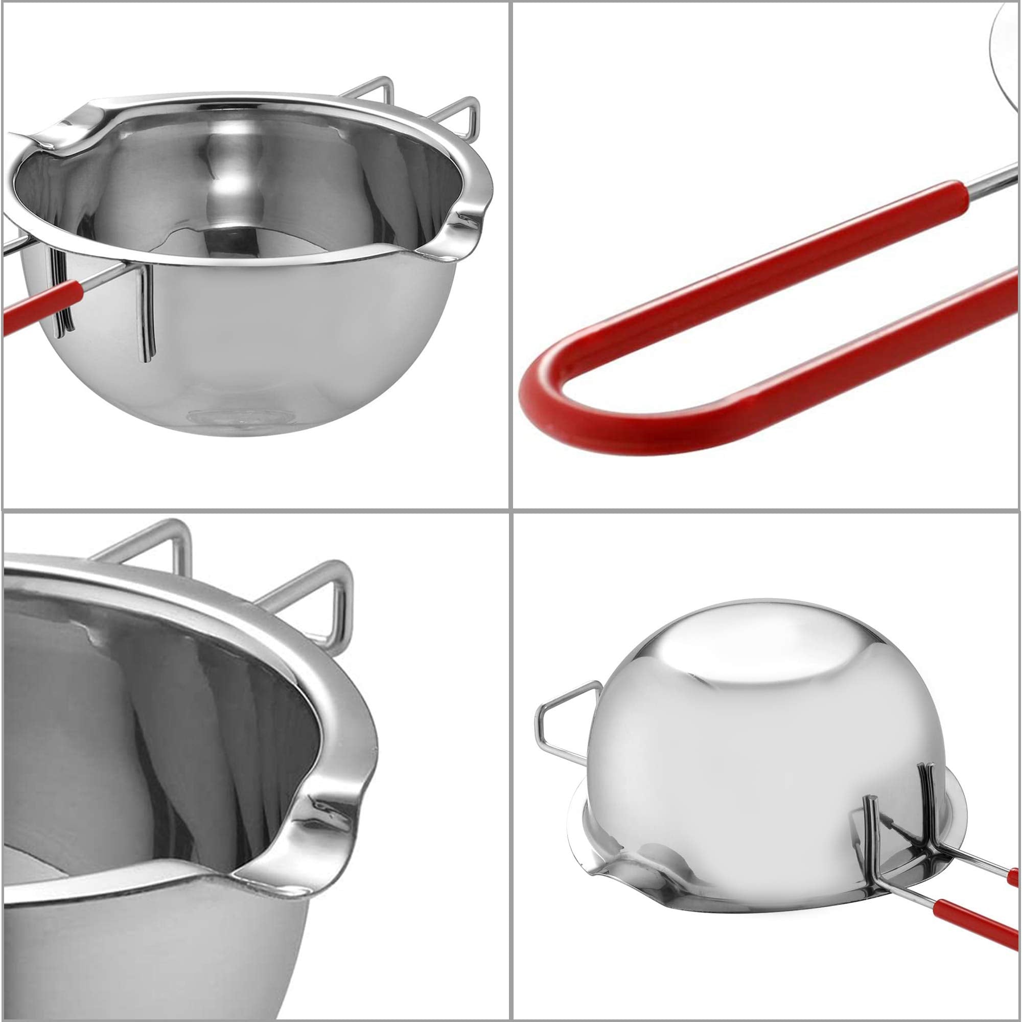 Stainless Steel Double Boiler Melting Pot With Heat Resistant Handle, Large Capacity Chocolate Melting Pot For Butter Candy Butt