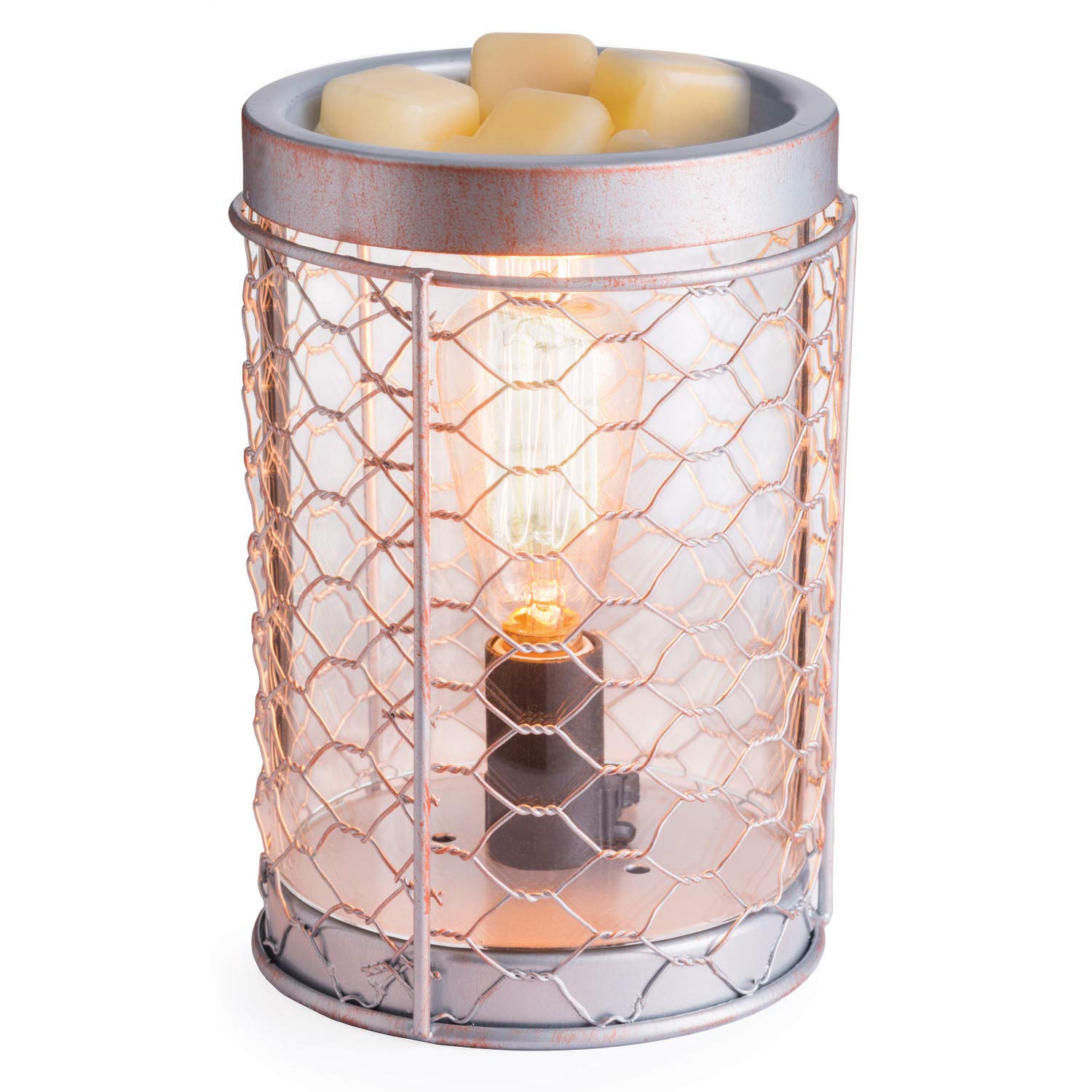 Candle Warmers Etc. Vintage Bulb Illumination Fragrance Warmer- Light-Up Warmer for Warming Scented Candle Wax Melts and Tarts t