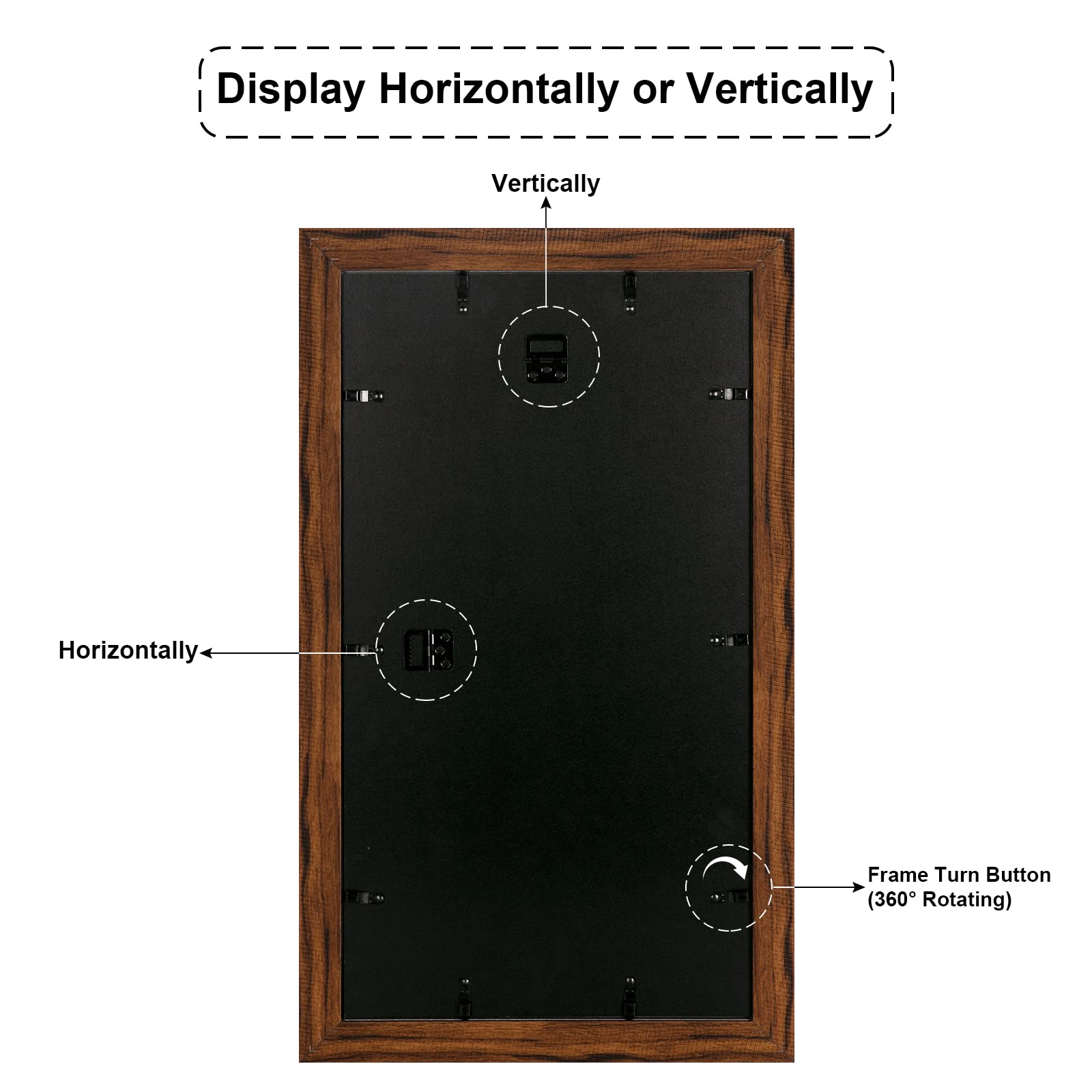 Gaevuian 11.8x21.8 Picture Frame Display 8 opening 4X6 Picture Frame Collage,Multi Photo Frame with Mat,Plexiglass,Wall or Table