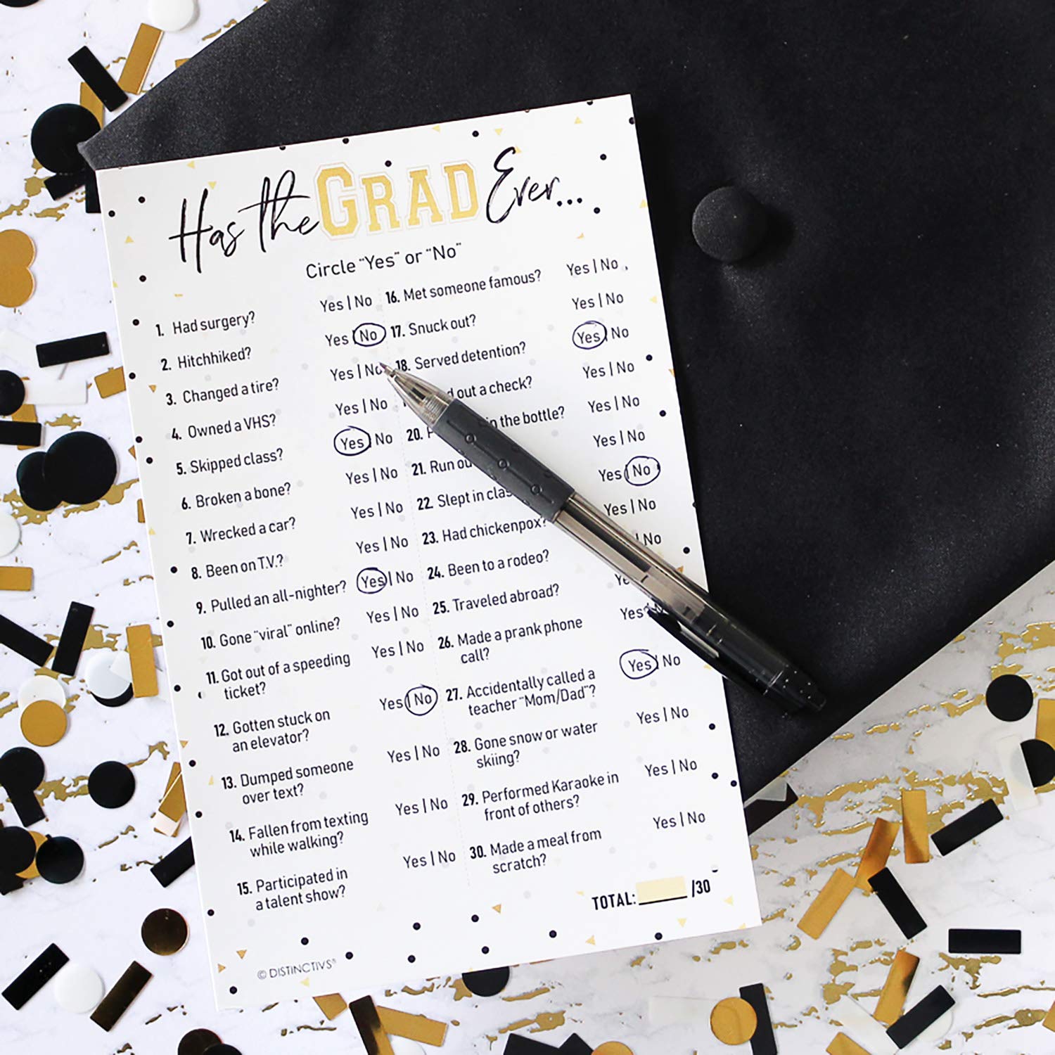 Distinctivs Has The Grad Ever Graduation Party Game - 25 Cards