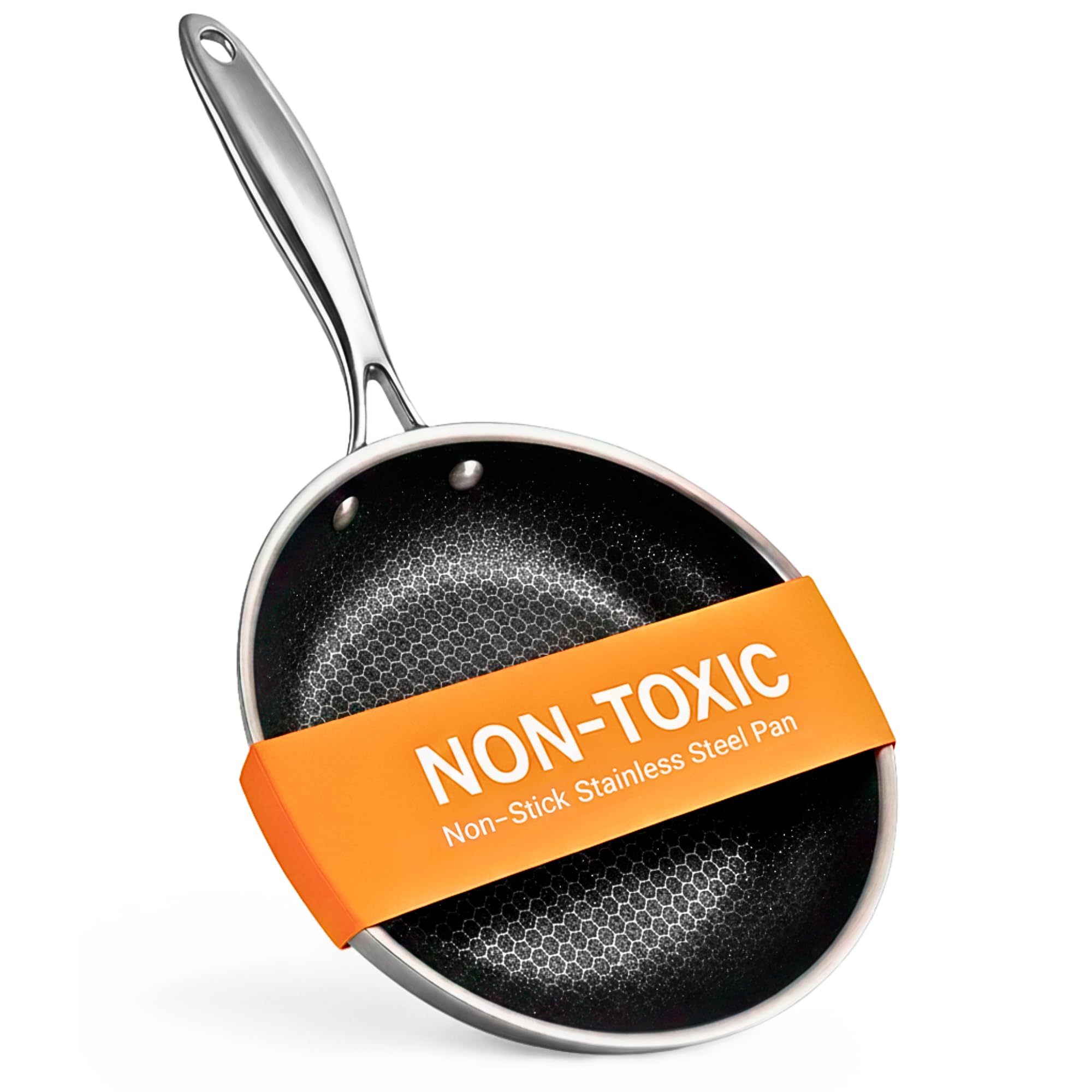 Ziruma Non-Toxic Stainless Steel Frying Pan Non-Stick (8 Inches)