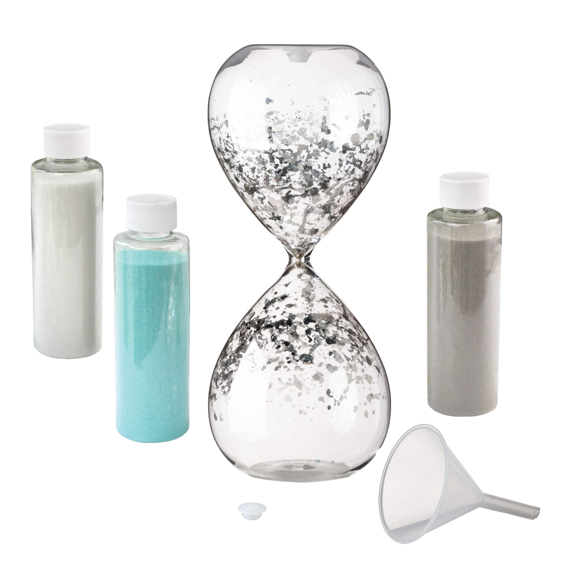 Lillian Rose Hourglass Wedding Unity Sand Ceremony Set, 3.25X3.25X8.25, Clear