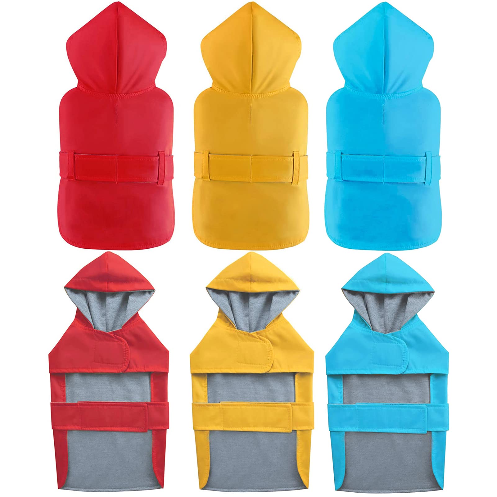 Leerking Dog Raincoat Hooded Leash Hole 10 Sizes, Waterproof Double Layer Dog Rain Coat Jacket With Cotton Lining For Small Medi