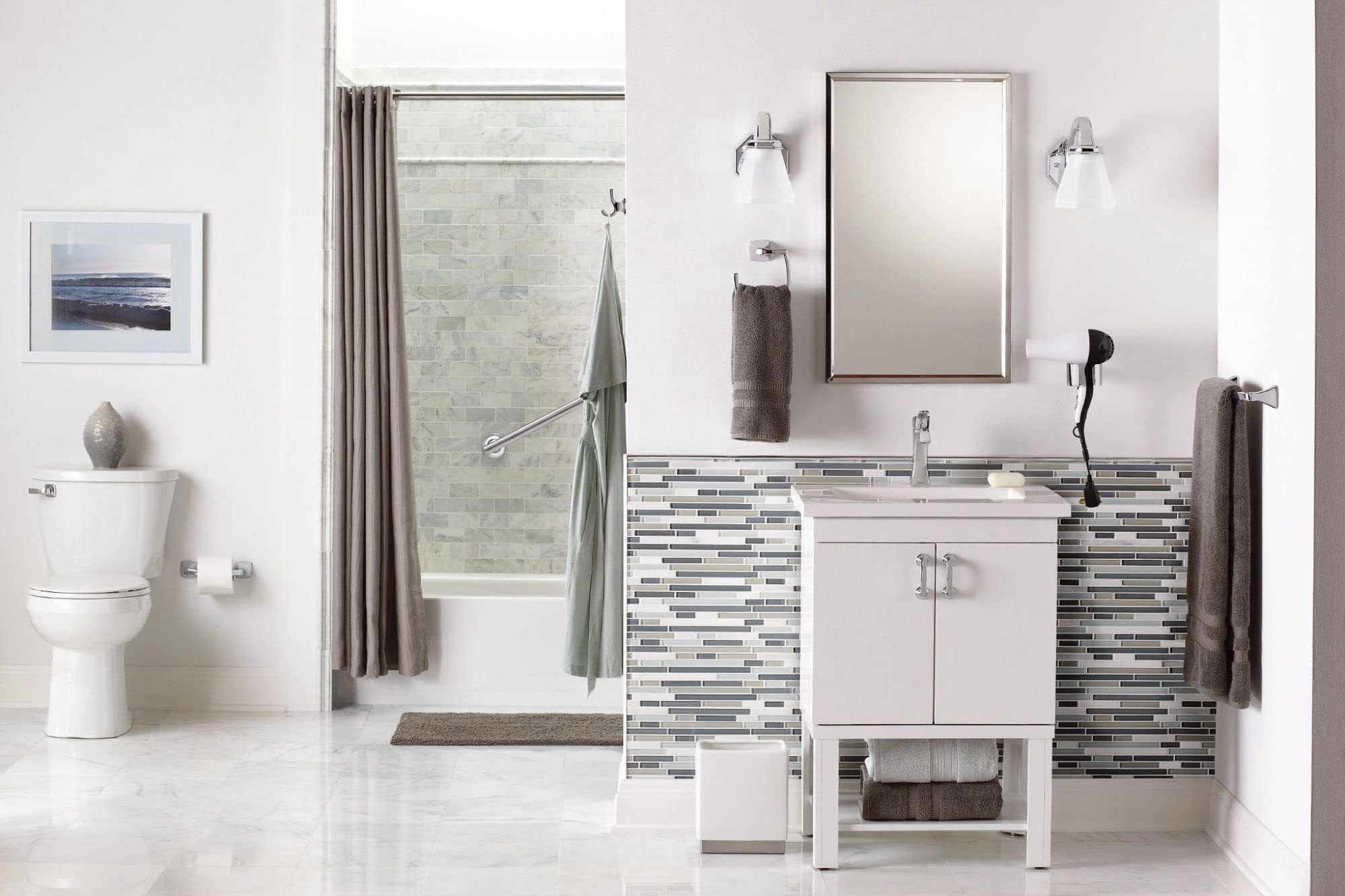 Moen Yb5124Ch Voss 24-Inch Bathroom -Towel Bar, Chrome