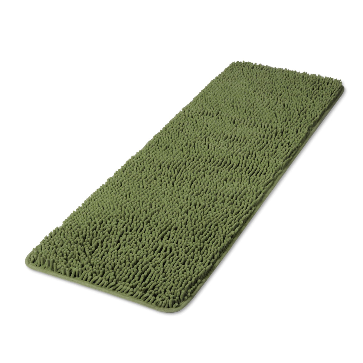 Yeaban Sage 47 X 17 Bathroom Rug - Thick Chenille Bath Mats | Absorbent And Washable Bath Rug Non-Slip, Plush Rugs For Bathroom