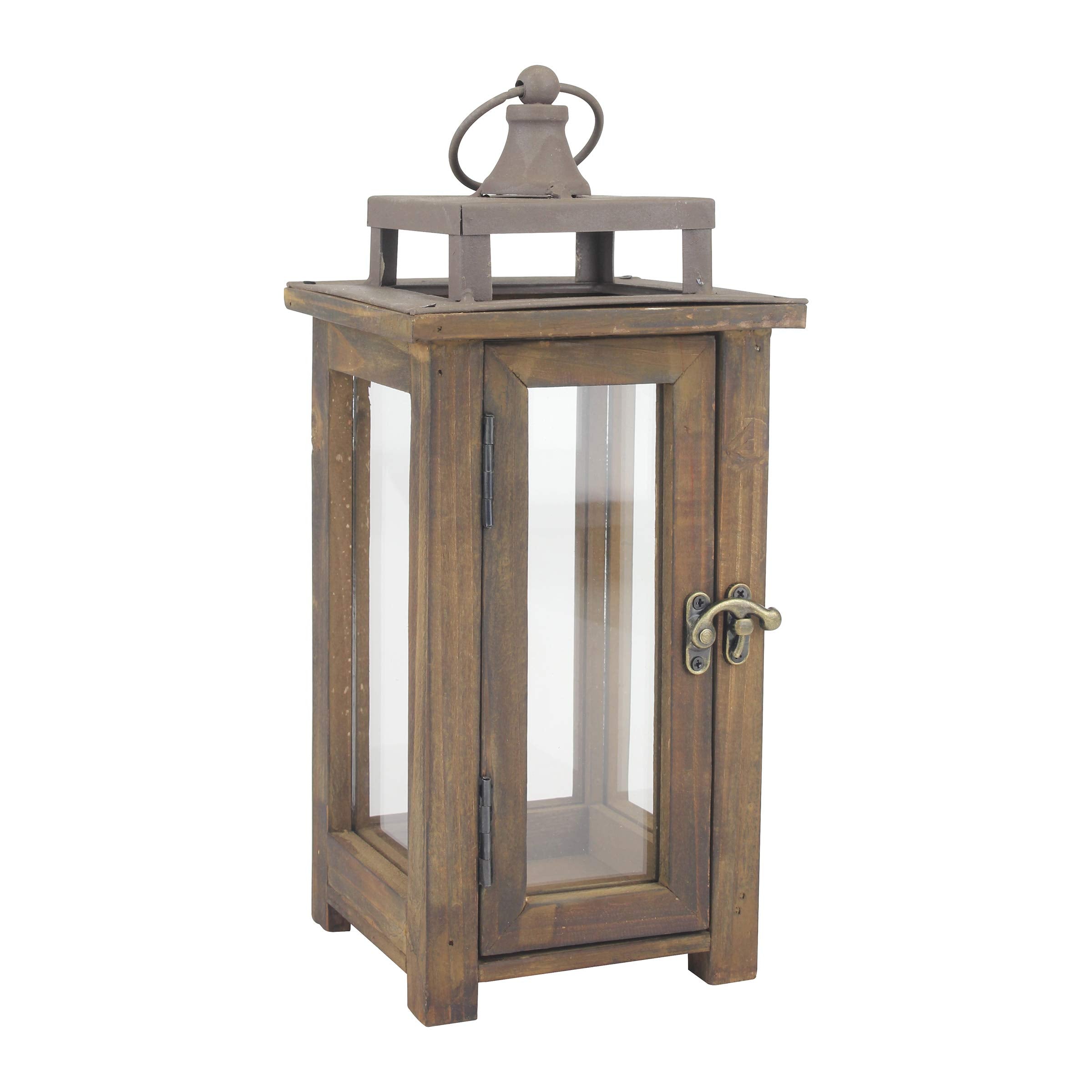 Stonebriar Decorative Wooden Candle Lantern, Use As Decoration for Birthday Parties, a Rustic Wedding Centerpiece, or Create a R